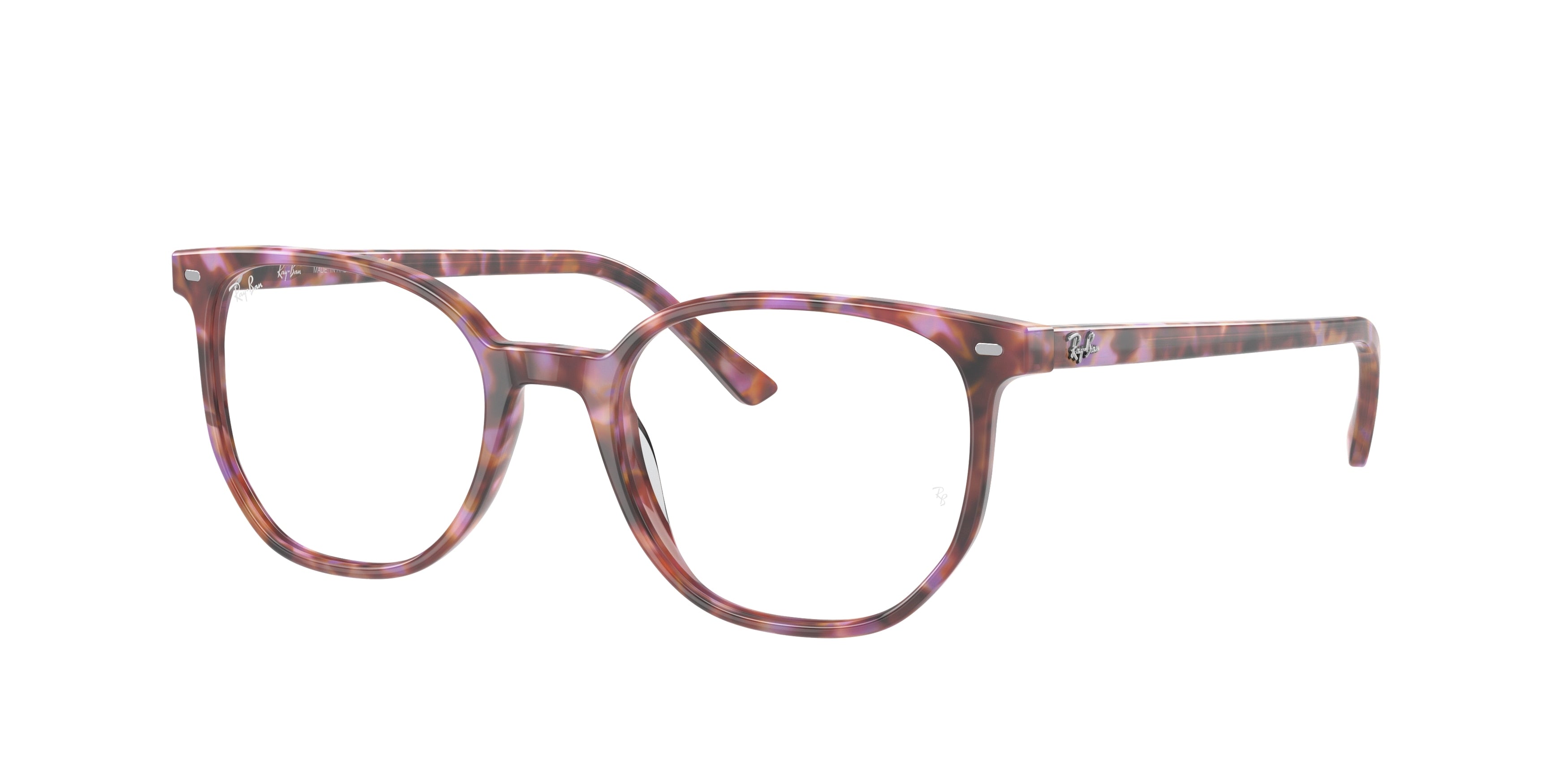 Ray-Ban Optical ELLIOT RX5397 Irregular Eyeglasses  8175-Brown & Violet Havana 52-145-19 - Color Map Brown