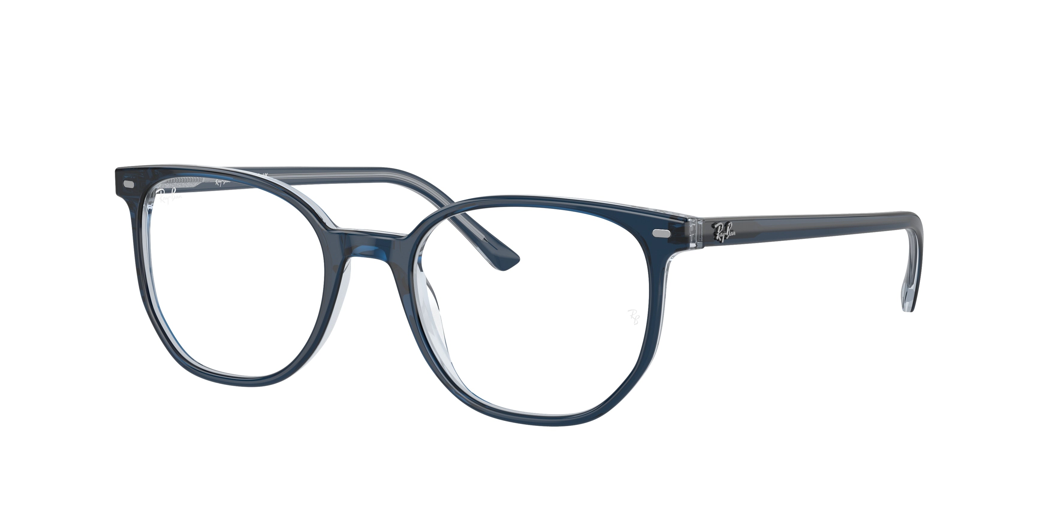 Ray-Ban Optical ELLIOT RX5397 Irregular Eyeglasses  8324-Blue On Transparent Blue 52-145-19 - Color Map Blue