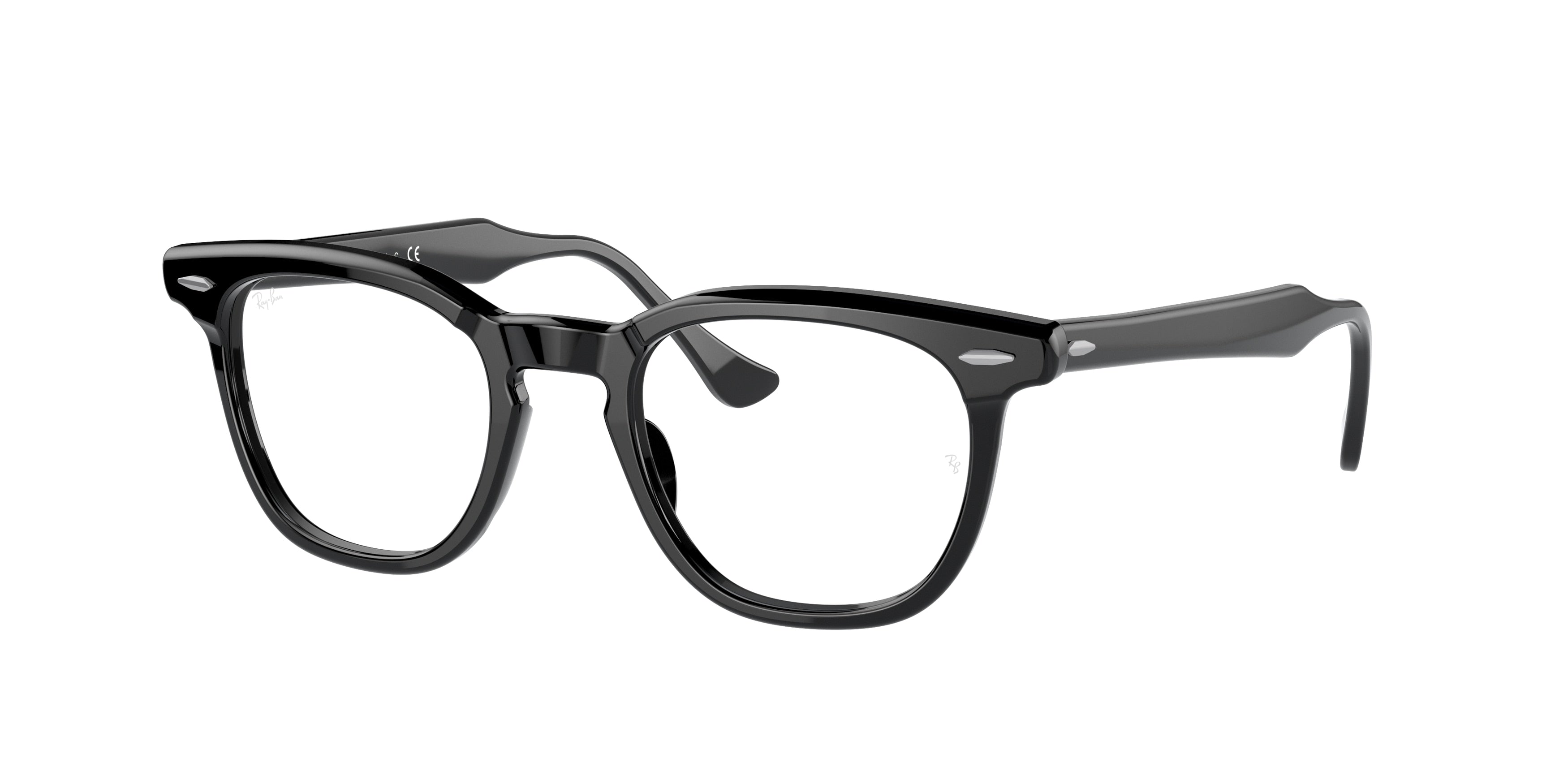 Ray-Ban Optical HAWKEYE RX5398F Square Eyeglasses  2000-Black 50-145-21 - Color Map Black