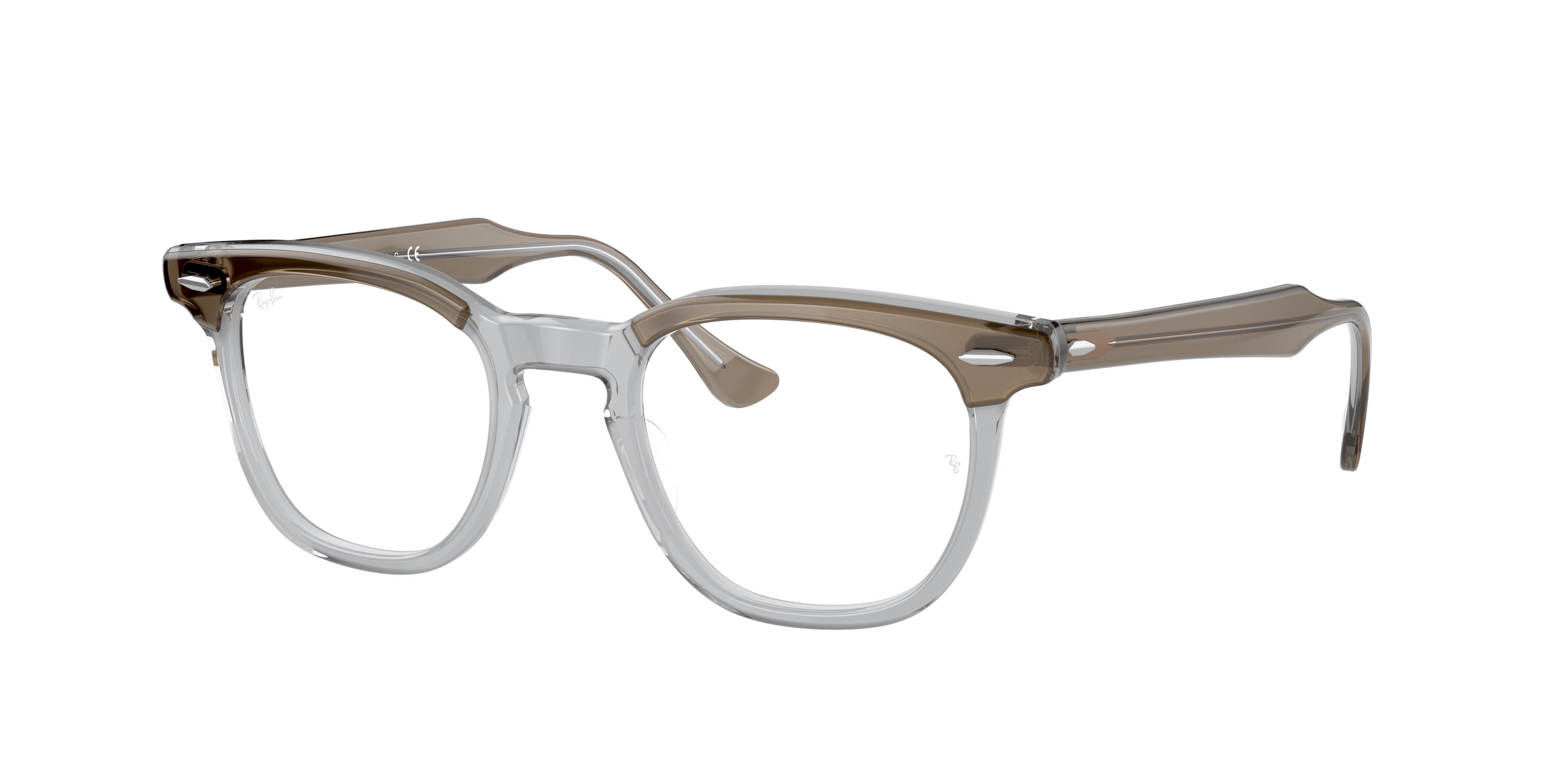 Ray-Ban Optical HAWKEYE RX5398F Square Eyeglasses  8112-Brown 50-145-21 - Color Map Brown