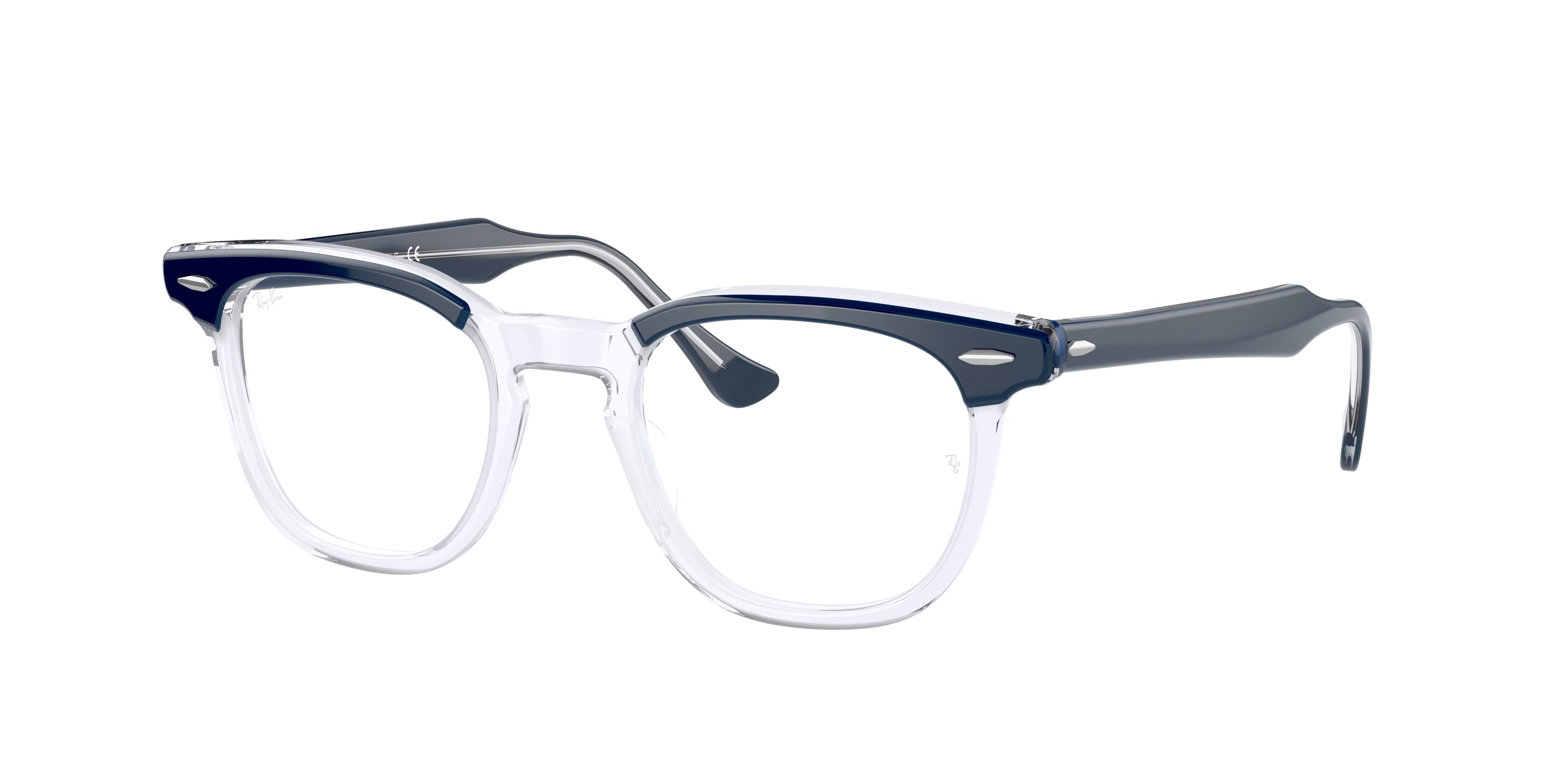 Ray-Ban Optical HAWKEYE RX5398 Square Eyeglasses  8110-Transparent Blue 48-145-21 - Color Map Blue
