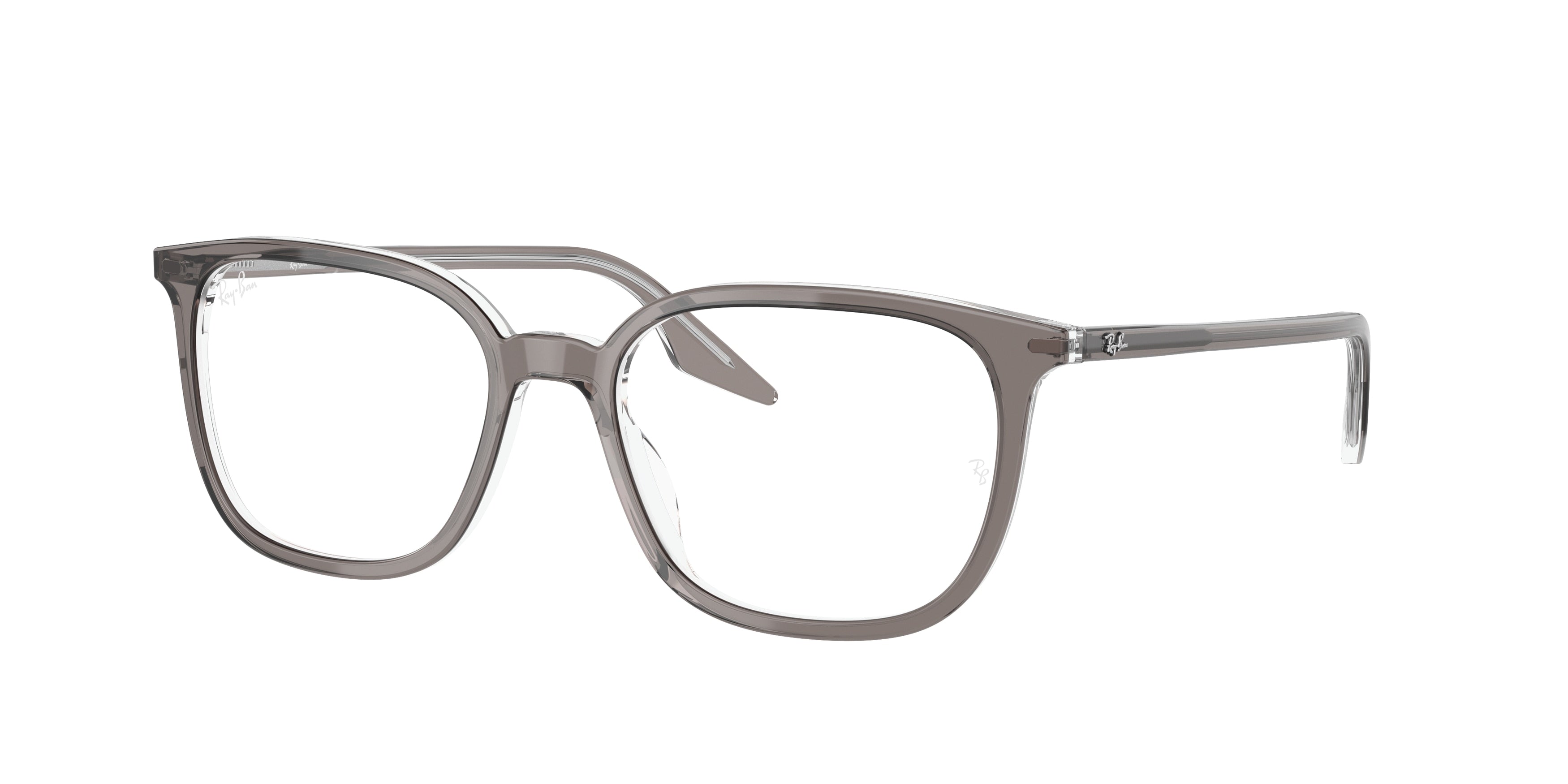 Ray-Ban Optical RX5406F Square Eyeglasses  8111-Grey On Transparent 54-150-18 - Color Map Grey