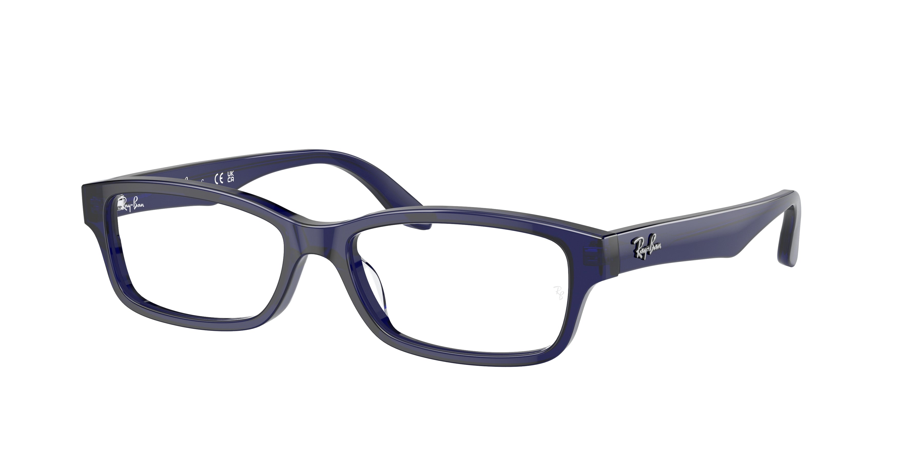 Ray-Ban Optical RX5415D Rectangle Eyeglasses  5986-Transparent Blue 55-145-16 - Color Map Blue