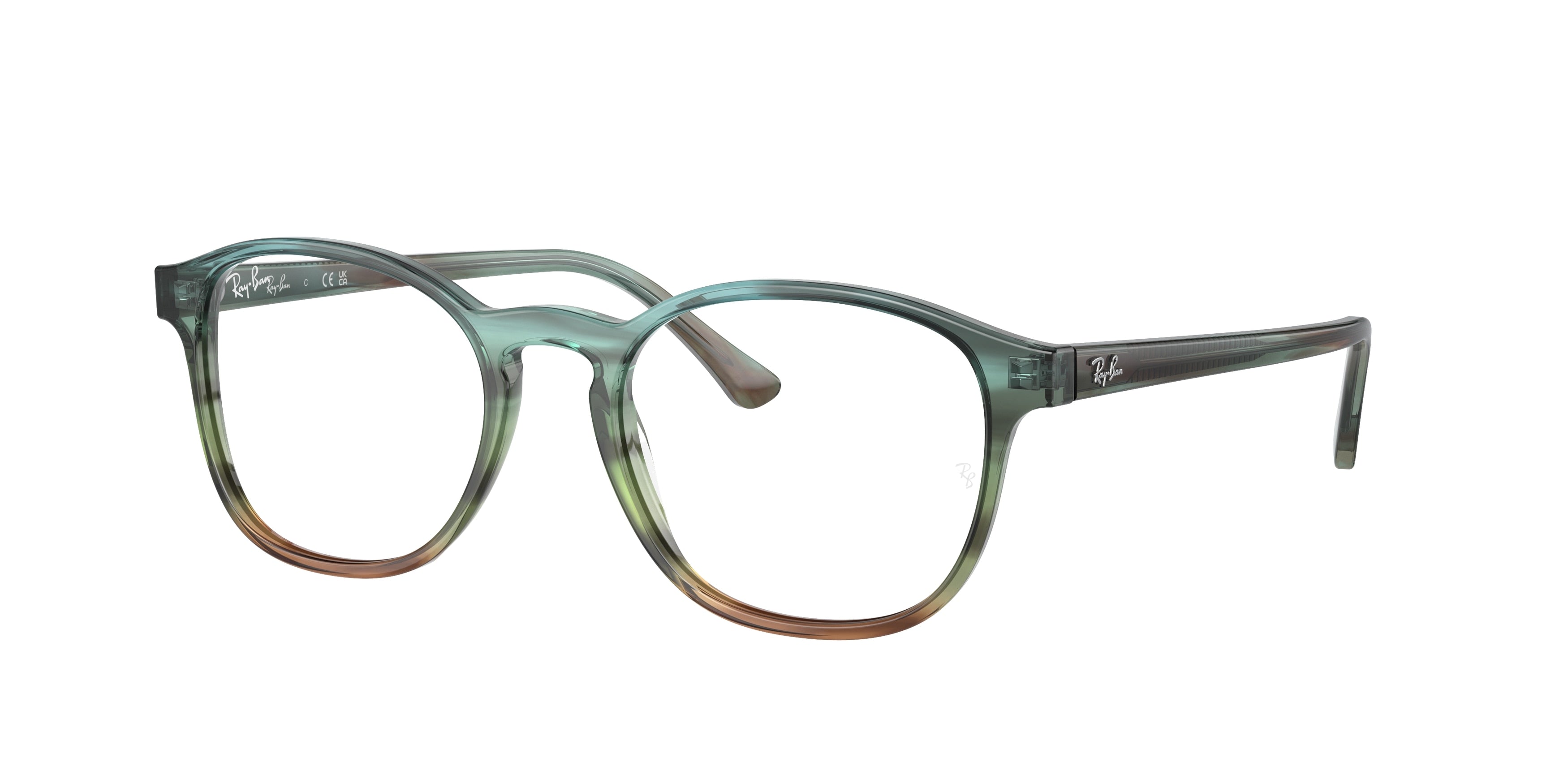 Ray-Ban Optical RX5417F Phantos Eyeglasses  8252-Striped Blue & Green 52-145-19 - Color Map Multicolor