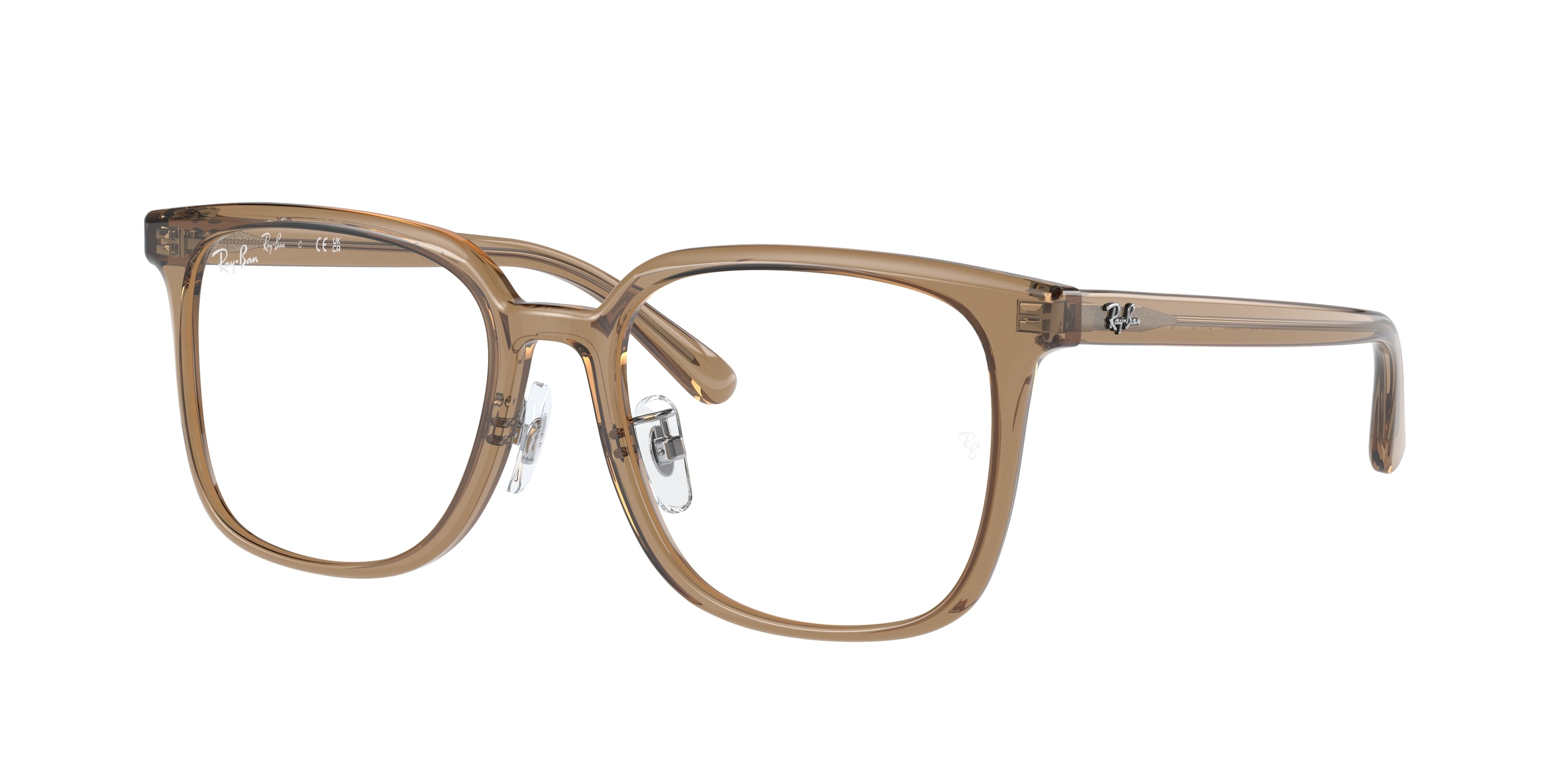 Ray-Ban Optical RX5419D Square Eyeglasses  8269-Transparent Brown 54-145-18 - Color Map Brown