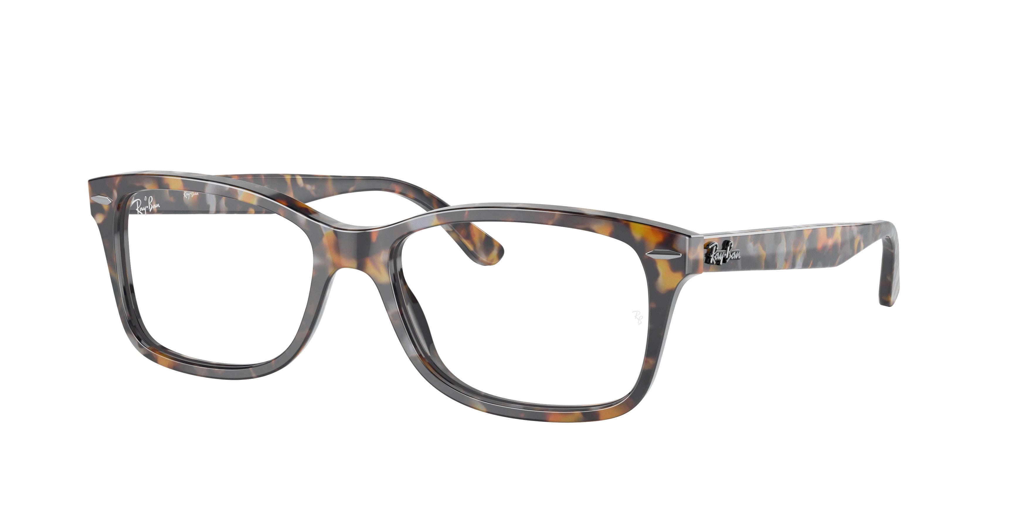 Ray-Ban Optical RX5428F Square Eyeglasses  8173-Grey & Brown Havana 55-145-17 - Color Map Grey