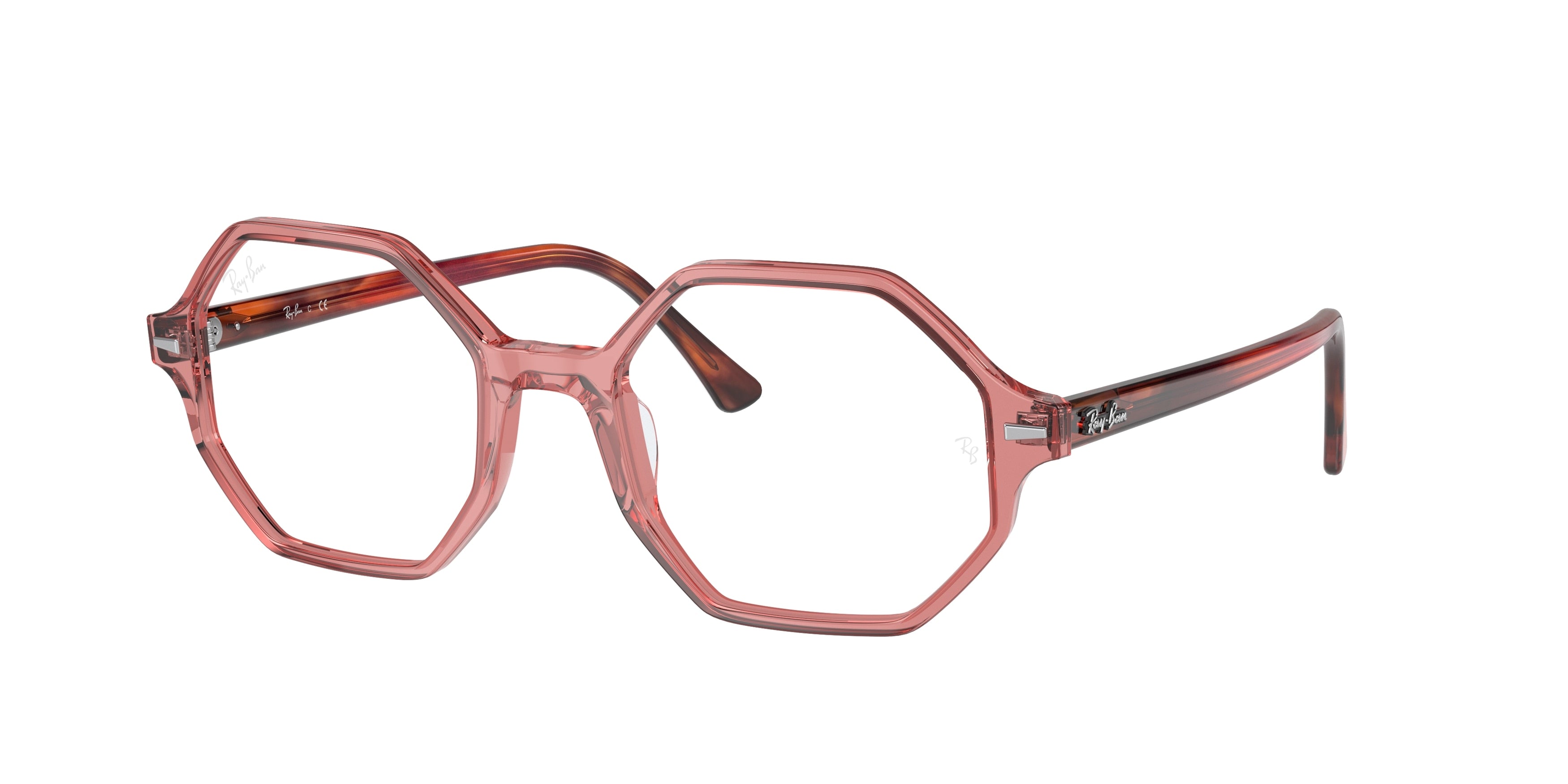 Ray-Ban Optical BRITT RX5472 Irregular Eyeglasses  8177-Transparent Pink 54-140-20 - Color Map Pink