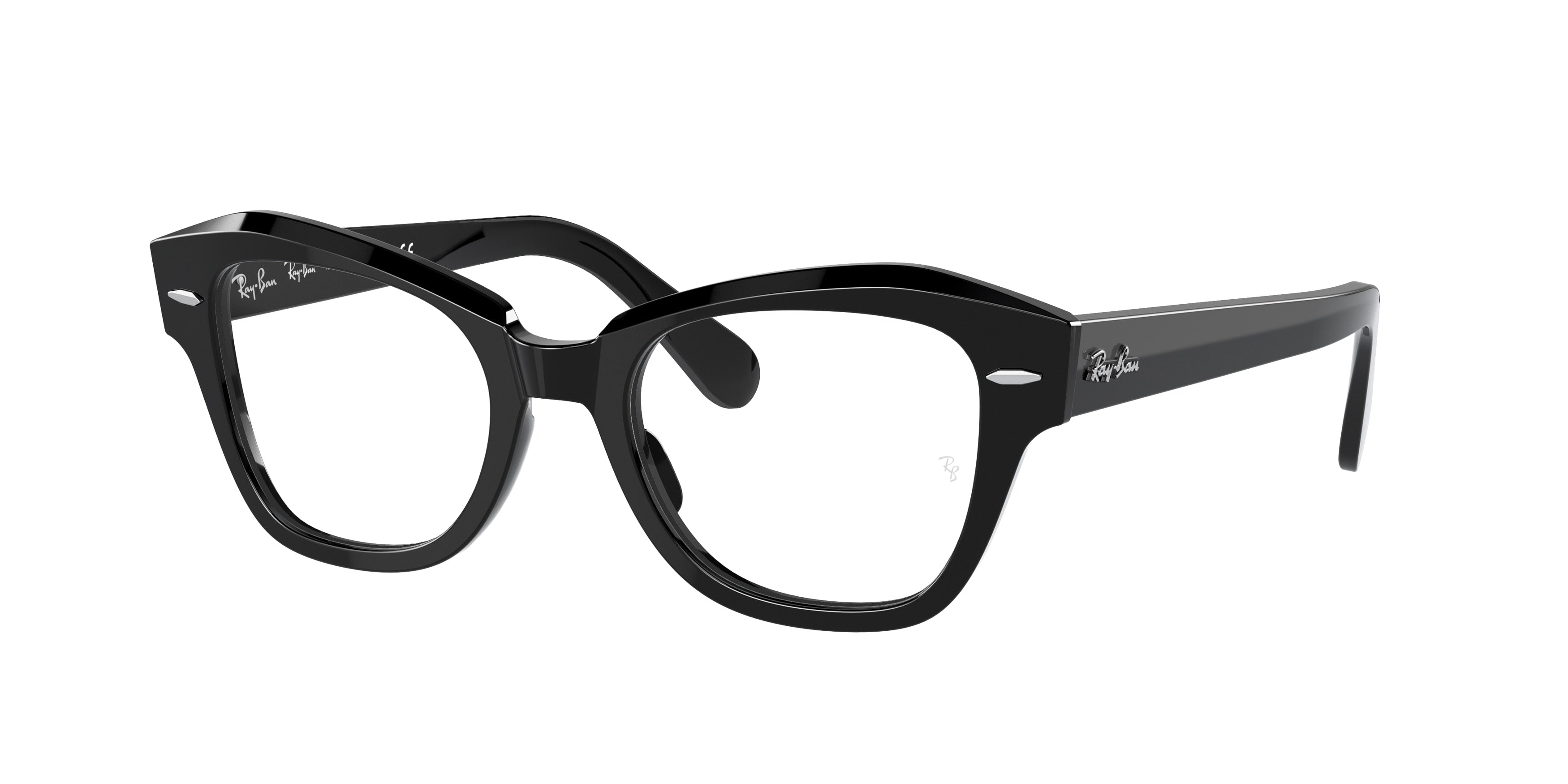 Ray-Ban Optical STATE STREET RX5486 Irregular Eyeglasses  2000-Black 48-145-20 - Color Map Black