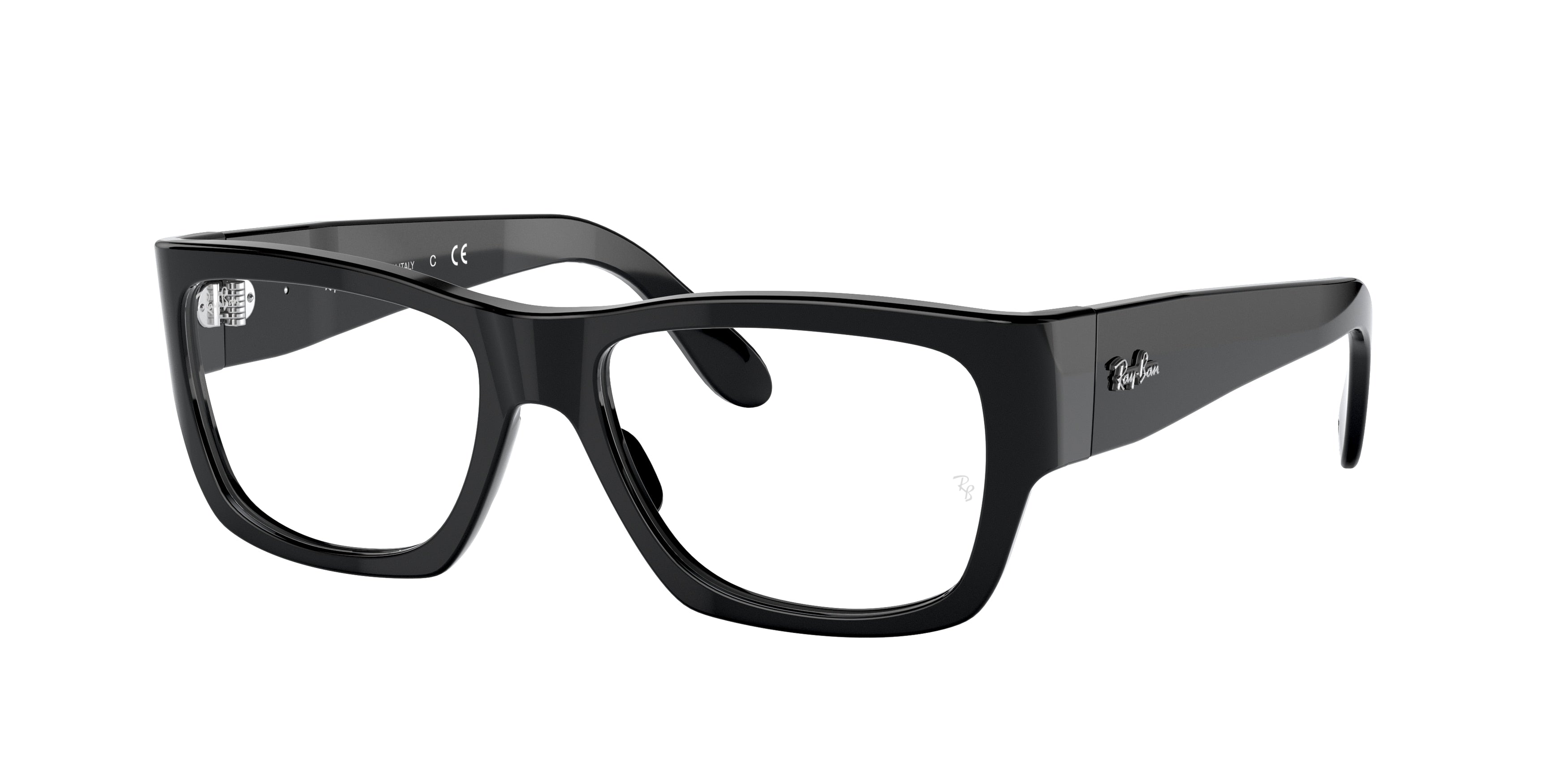 Ray-Ban Optical NOMAD WAYFARER RX5487 Square Eyeglasses  2000-Black 54-140-17 - Color Map Black