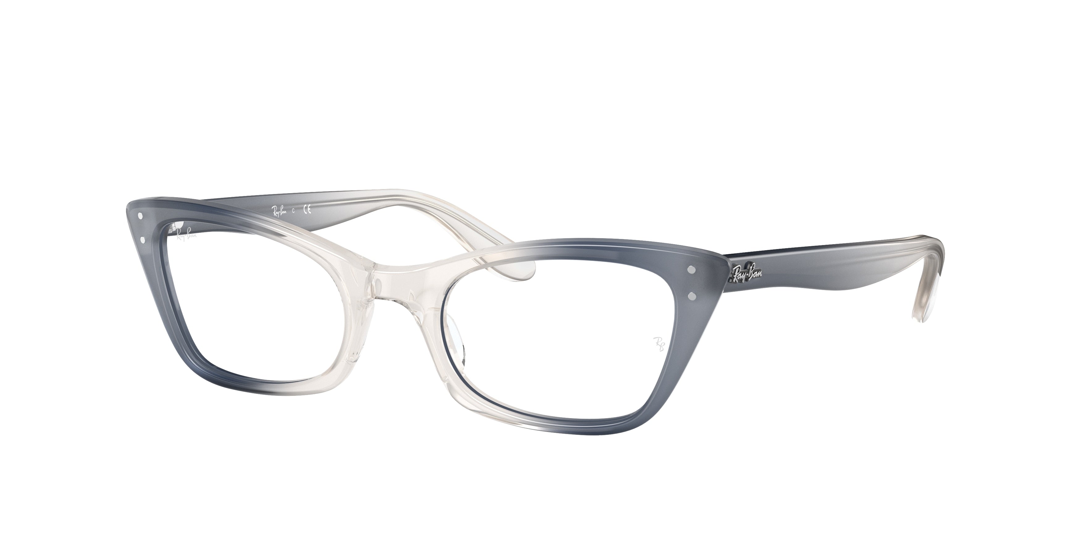 Ray-Ban Optical LADY BURBANK RX5499 Cat Eye Eyeglasses  8147-Transparent Blue 51-140-20 - Color Map Blue