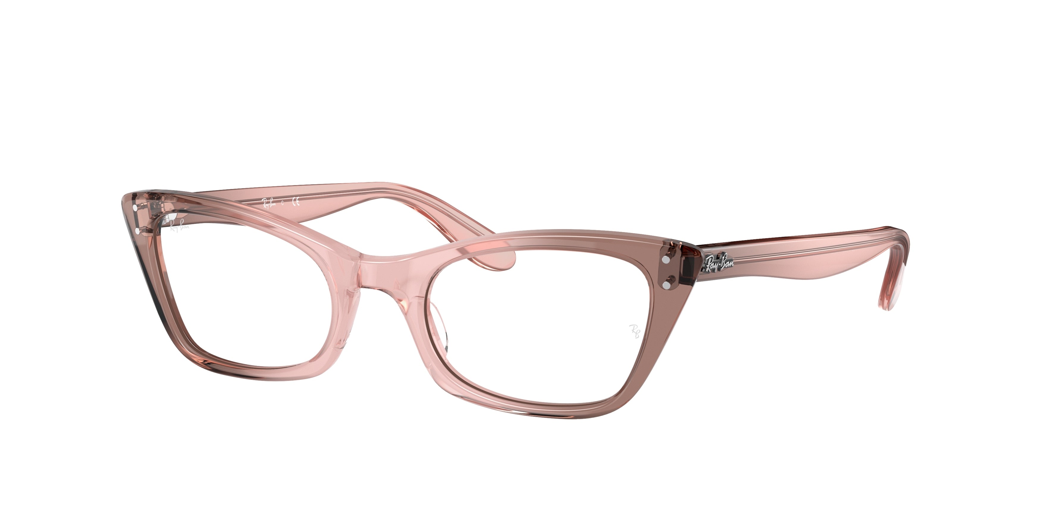 Ray-Ban Optical LADY BURBANK RX5499 Cat Eye Eyeglasses  8148-Transparent Pink 51-140-20 - Color Map Pink