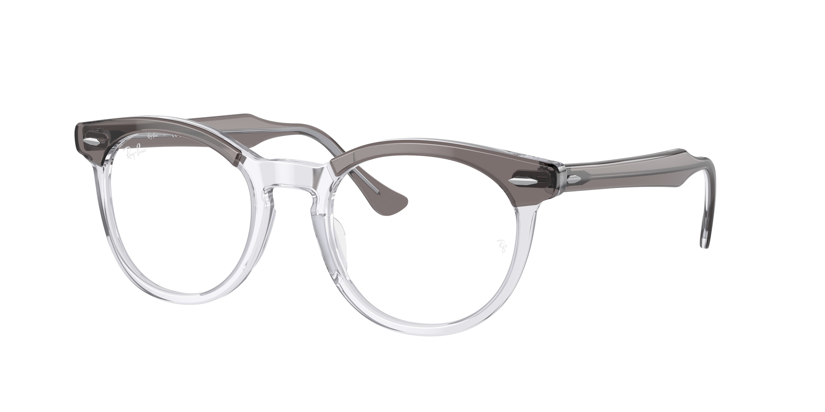 Ray-Ban Optical EAGLEEYE RX5598F Square Eyeglasses  8111-Grey On Transparent 51-145-21 - Color Map Grey