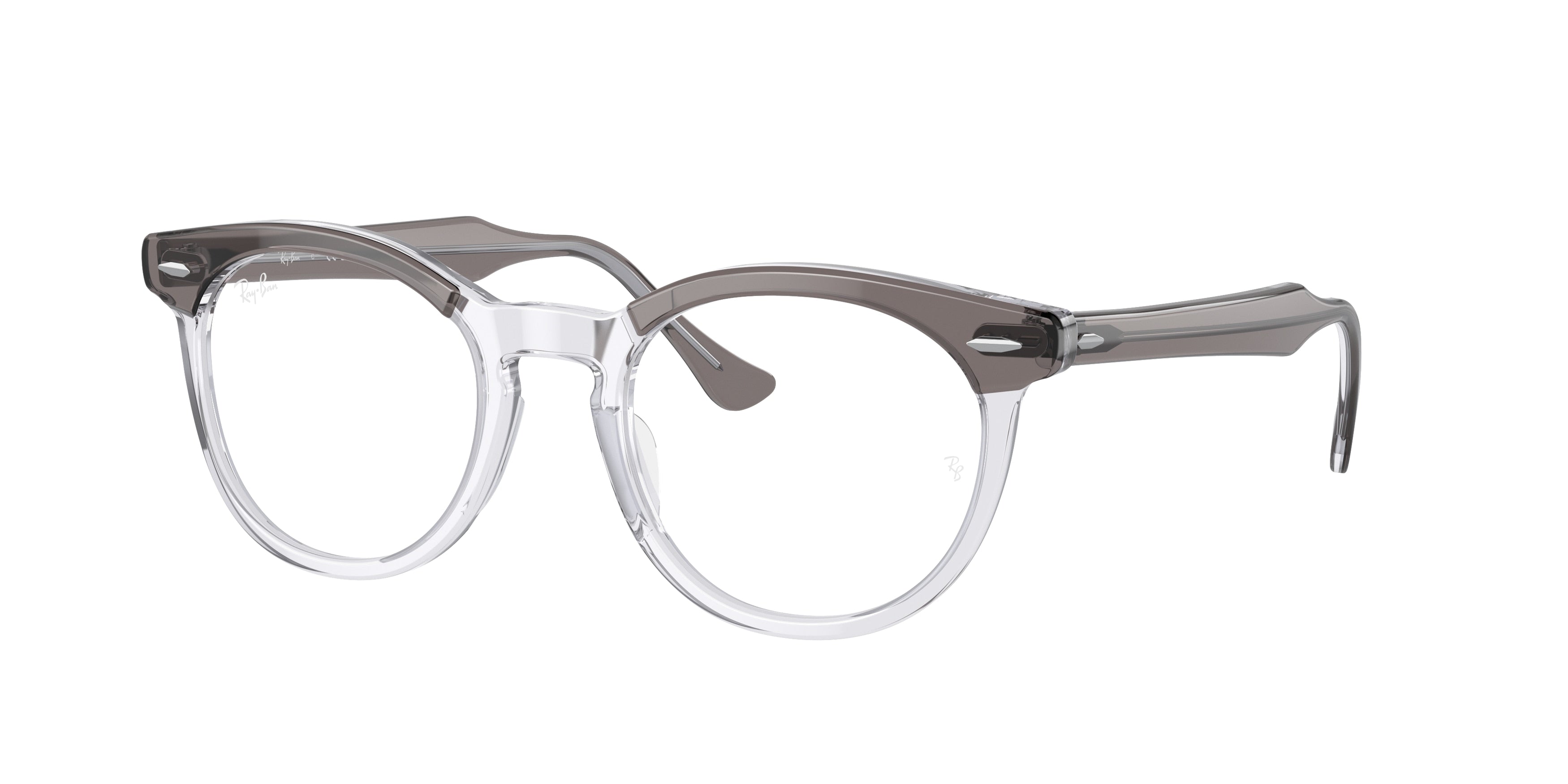 Ray-Ban Optical EAGLEEYE RX5598 Square Eyeglasses  8111-Grey On Transparent 51-145-21 - Color Map Grey