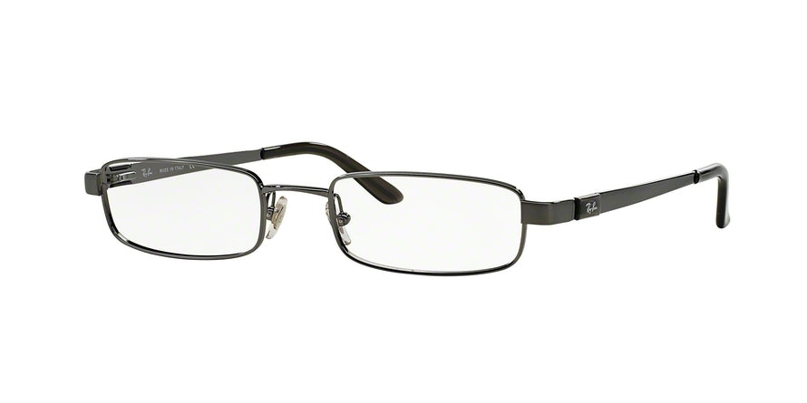 Ray-Ban Optical RX6076 Rectangle Eyeglasses  2553-BRUSHED GUNMETAL 49-19-135 - Color Map gunmetal
