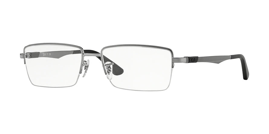 Ray-Ban Optical RX6263 Rectangle Eyeglasses  2502-GUNMETAL 52-17-145 - Color Map gunmetal