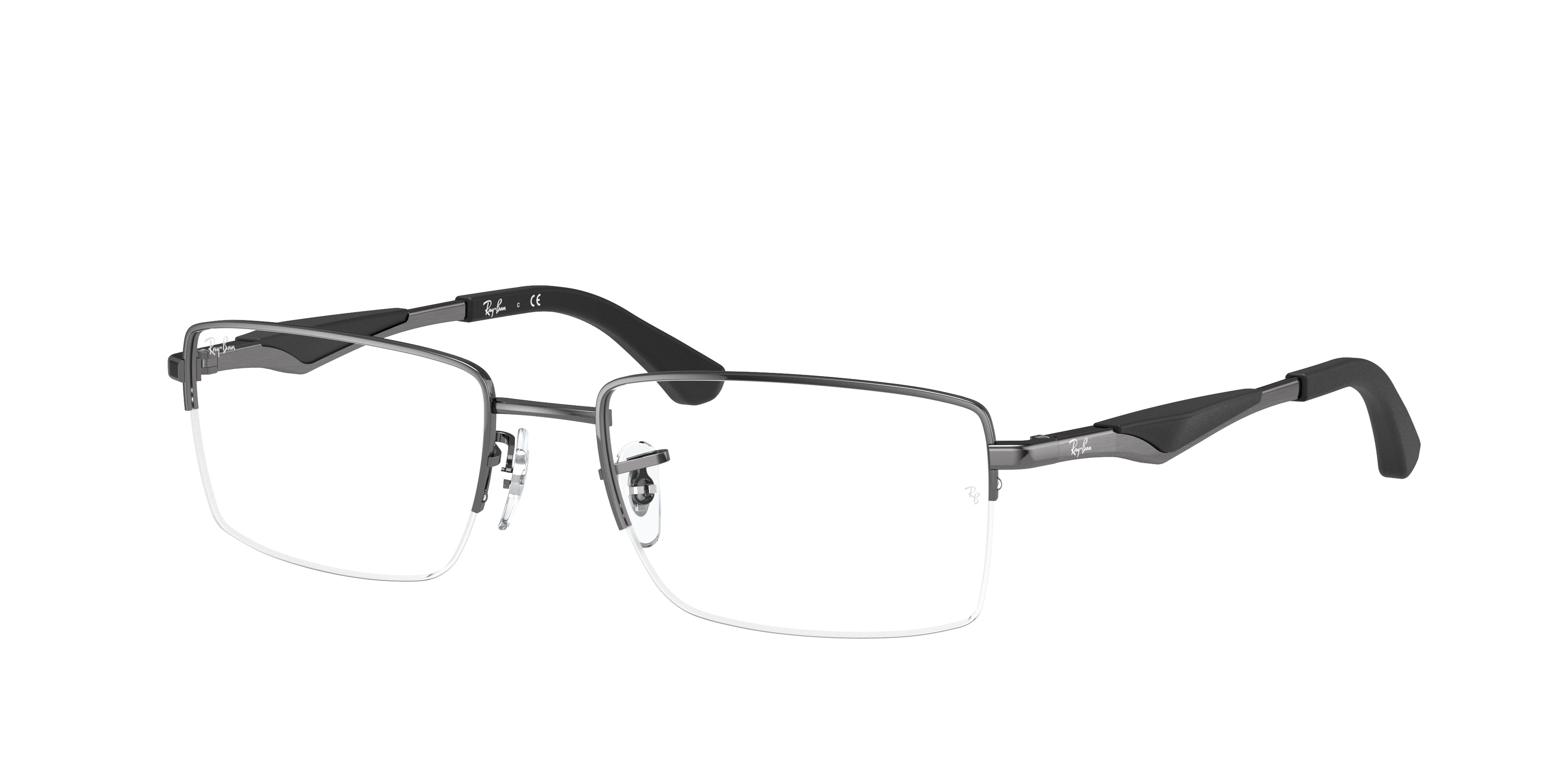Ray-Ban Optical RX6285 Rectangle Eyeglasses  2502-Gunmetal 53-140-18 - Color Map Grey