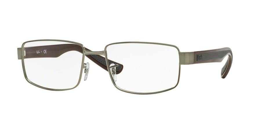 Ray-Ban Optical RX6319 Square Eyeglasses  2838-MATTE GUNMETAL 55-17-145 - Color Map gunmetal