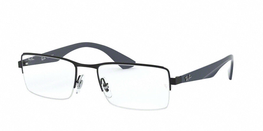 Ray-Ban Optical RX6331 Rectangle Eyeglasses  2503-MATTE BLACK 54-19-145 - Color Map black