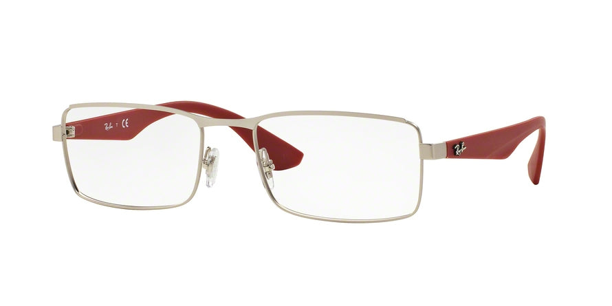 Ray-Ban Optical RX6332 Rectangle Eyeglasses  2538-MATTE SILVER 53-18-140 - Color Map silver