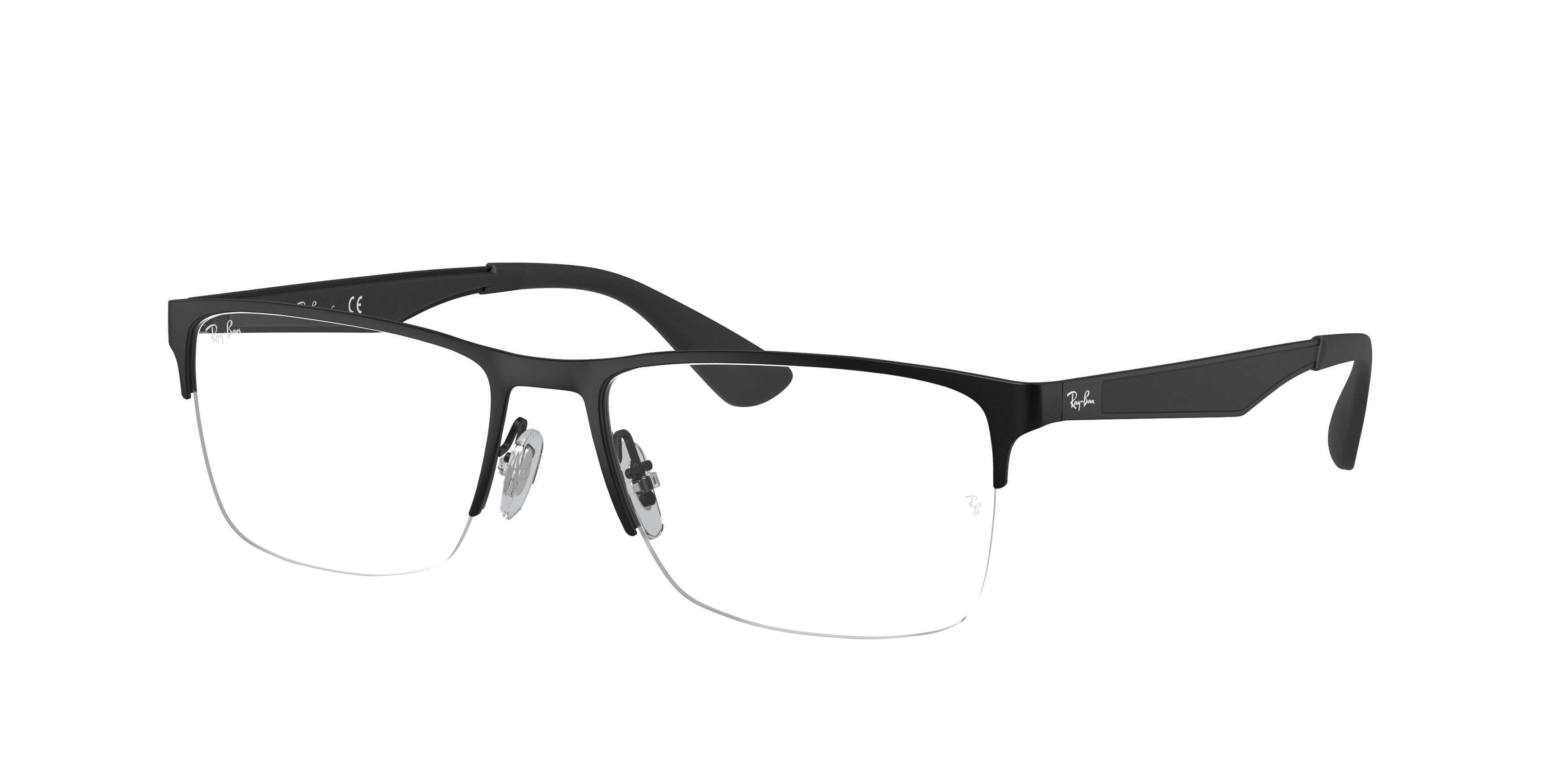 Ray-Ban Optical RX6335 Rectangle Eyeglasses  2503-Black 55-145-17 - Color Map Black
