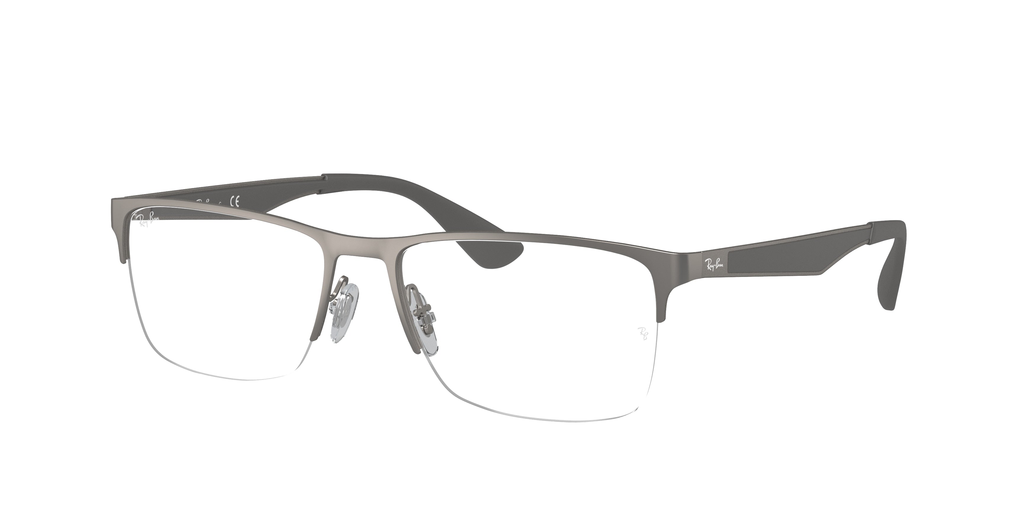 Ray-Ban Optical RX6335 Rectangle Eyeglasses  2855-Gunmetal 55-145-17 - Color Map Grey
