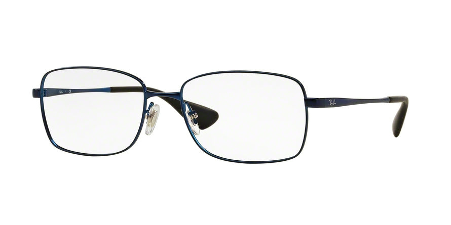 Ray-Ban Optical RX6336M Square Eyeglasses  2510-MATTE BLUE 55-16-140 - Color Map blue