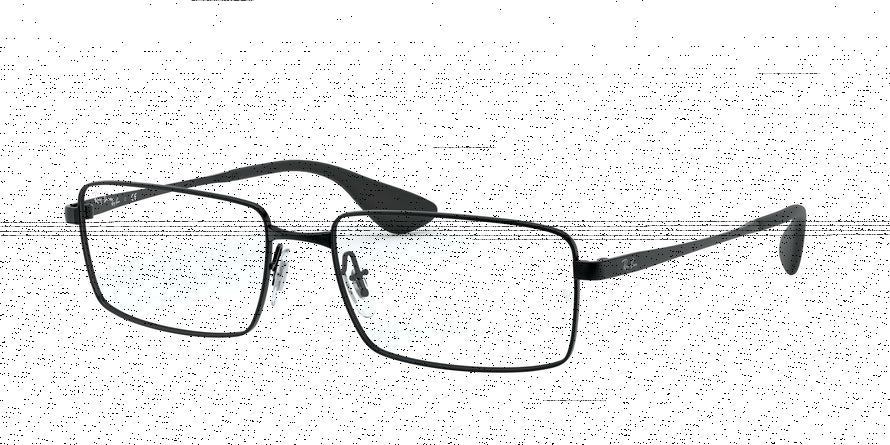 Ray-Ban Optical RX6337M Rectangle Eyeglasses  2503-MATTE BLACK 55-16-140 - Color Map black