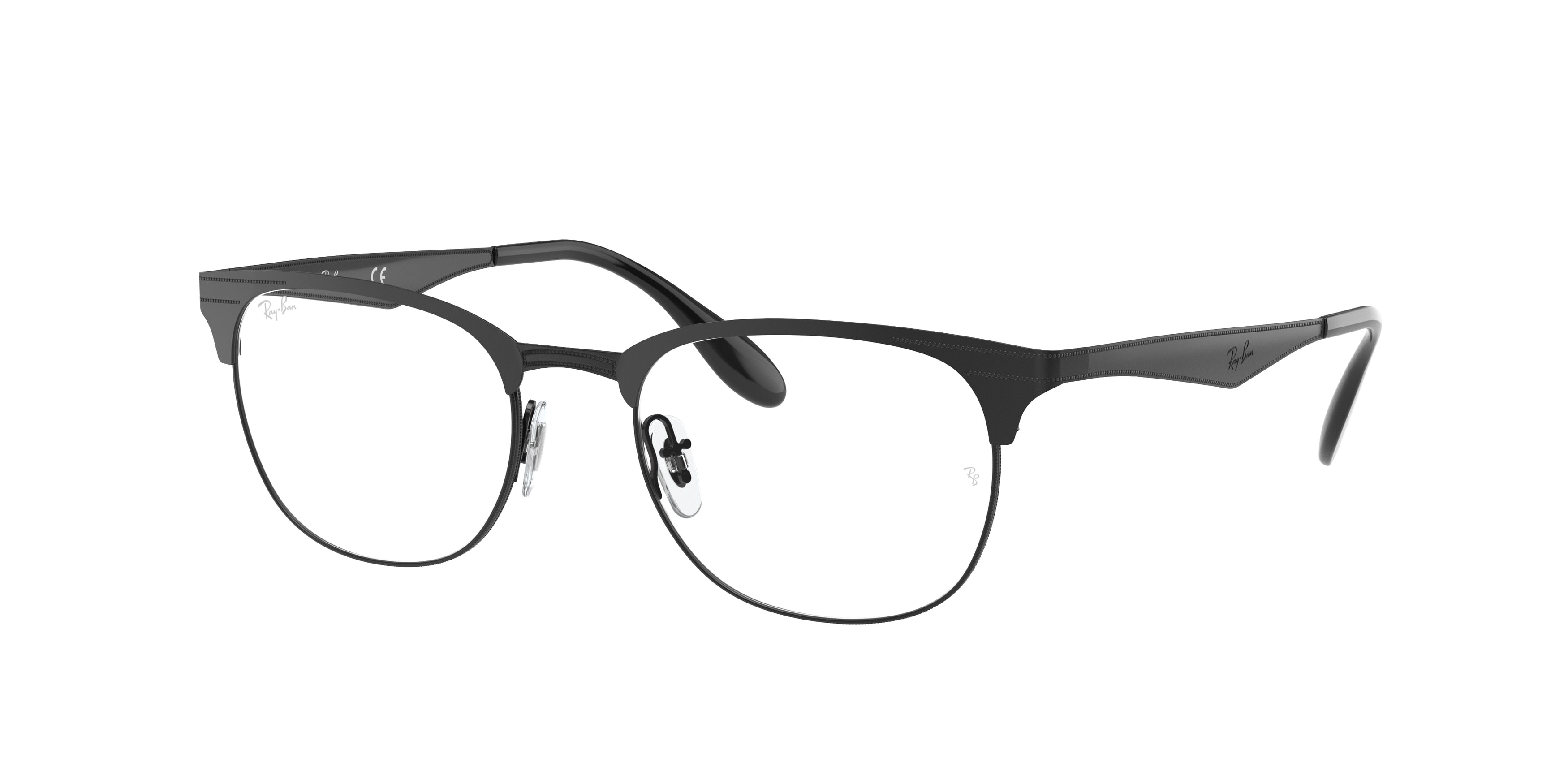 Ray-Ban Optical RX6346 Square Eyeglasses  2904-Black 52-145-19 - Color Map Black