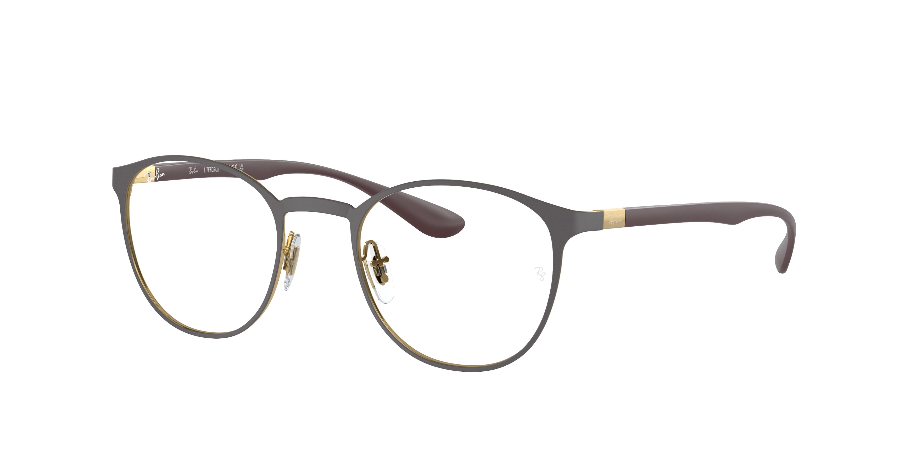Ray-Ban Optical RX6355 Phantos Eyeglasses  3158-Dark Grey On Gold 52-145-20 - Color Map Grey