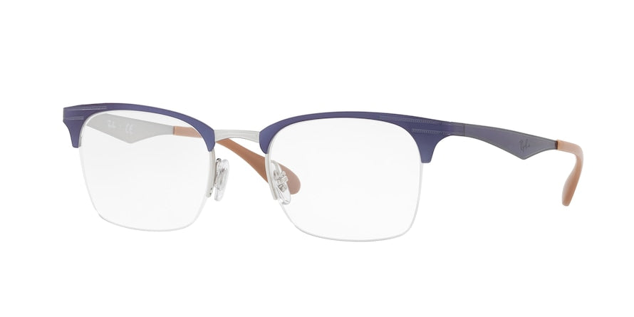 Ray-Ban Optical RX6360 Square Eyeglasses  2918-SILVER/TOP VIOLET 51-20-145 - Color Map violet