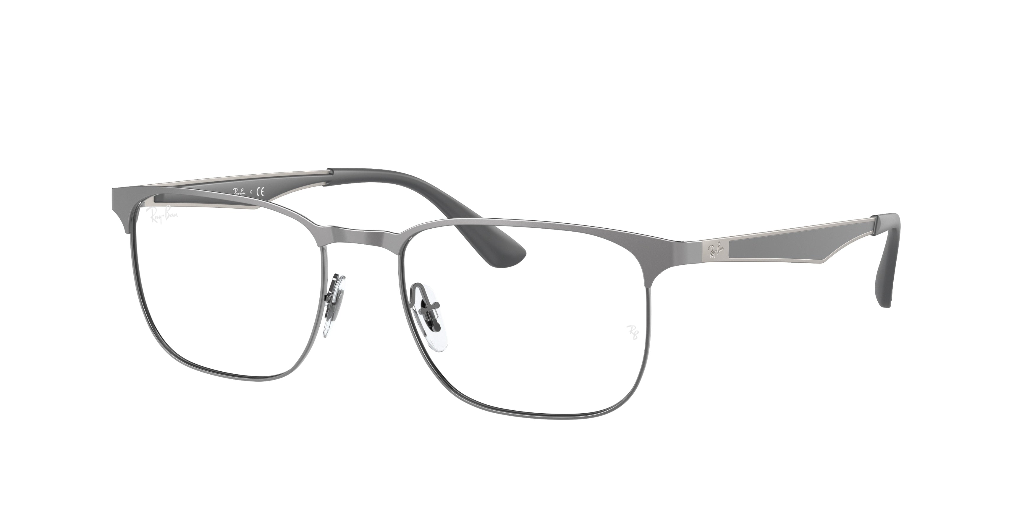 Ray-Ban Optical RX6363 Square Eyeglasses  2553-Gunmetal 54-145-18 - Color Map Grey
