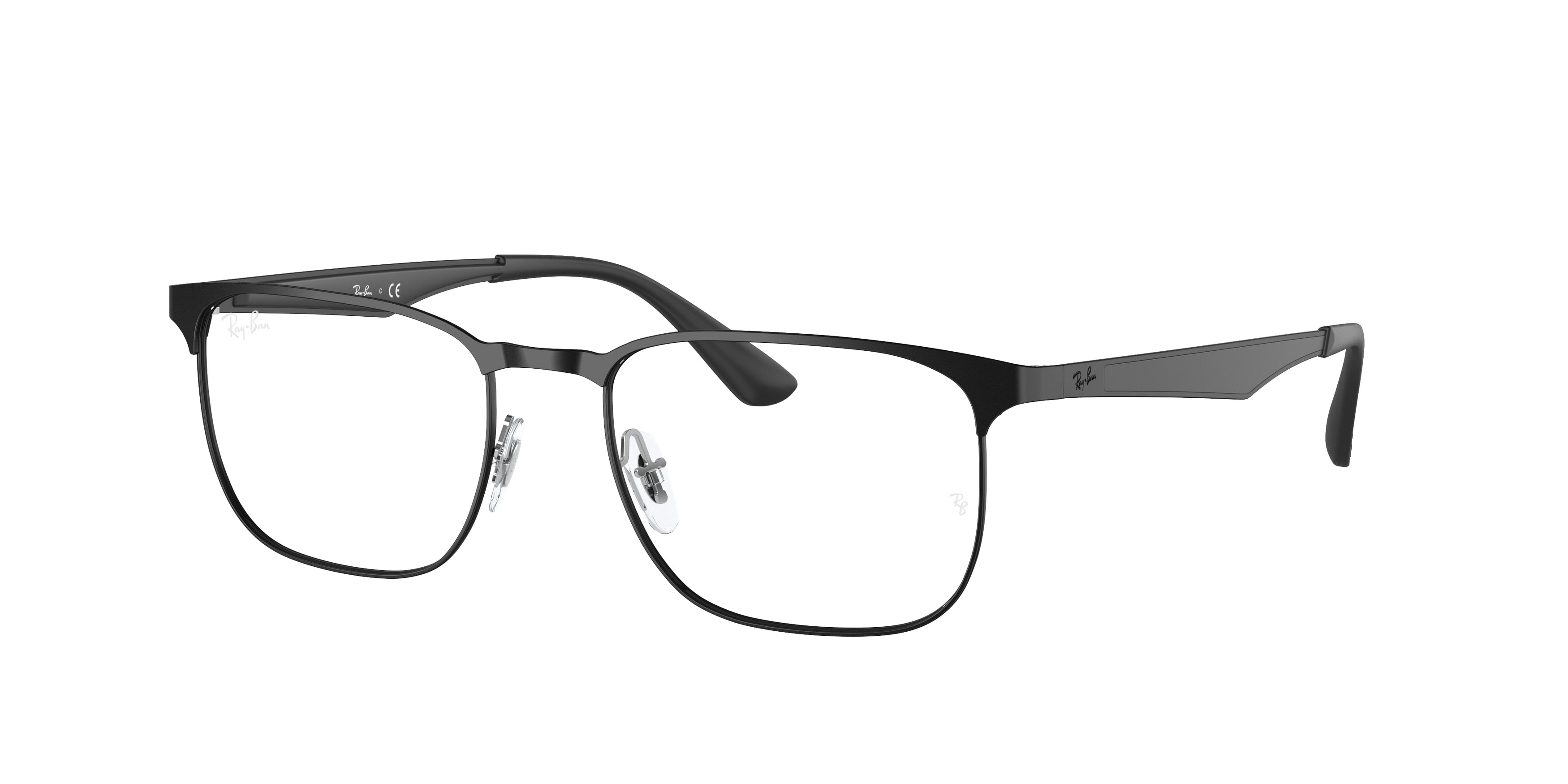 Ray-Ban Optical RX6363 Square Eyeglasses  2904-Black 54-145-18 - Color Map Black