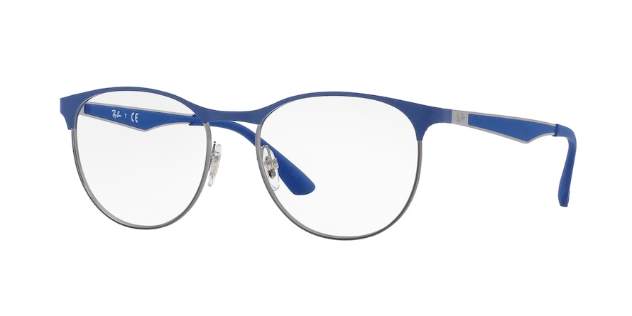 Ray-Ban Optical RX6365 Phantos Eyeglasses  2889-GUNMETAL TOP ON ELECRTIC BLUE 51-17-145 - Color Map blue