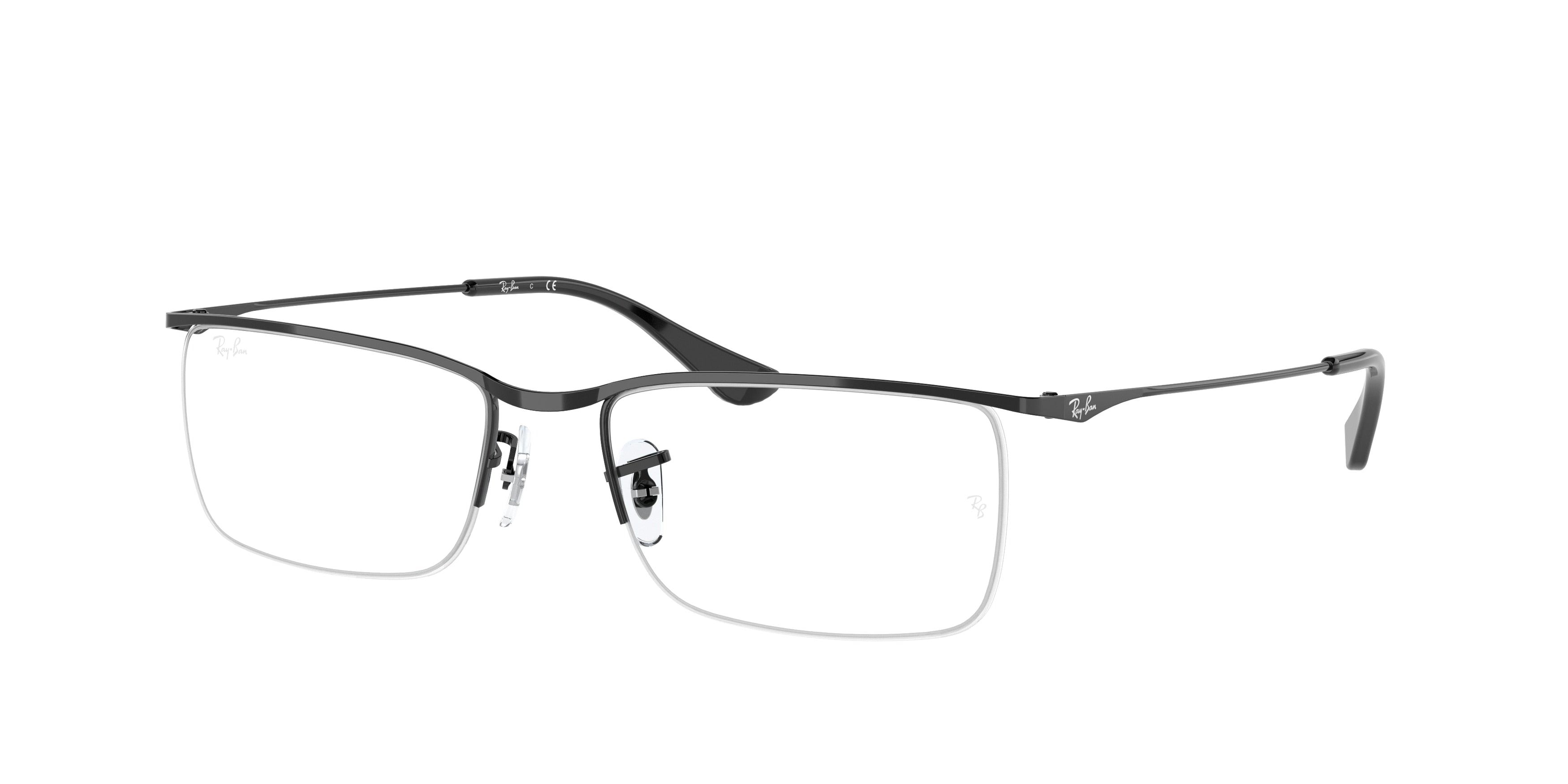 Ray-Ban Optical RX6370 Rectangle Eyeglasses  2509-Black 55-145-18 - Color Map Black