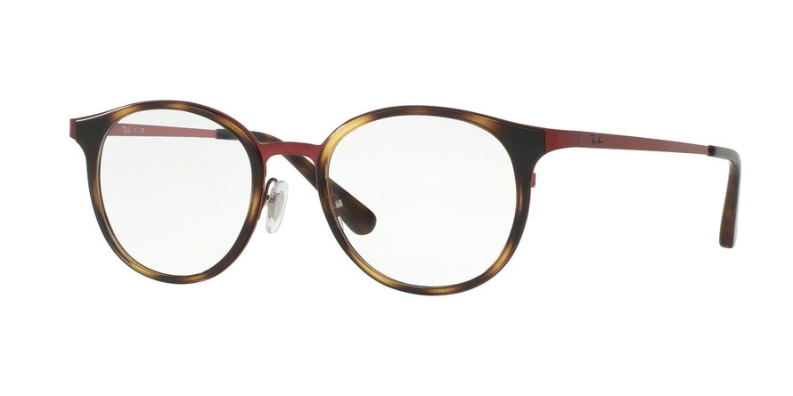 Ray-Ban Optical RX6372M Phantos Eyeglasses  2922-BRUSHED BORDO' 50-19-145 - Color Map havana