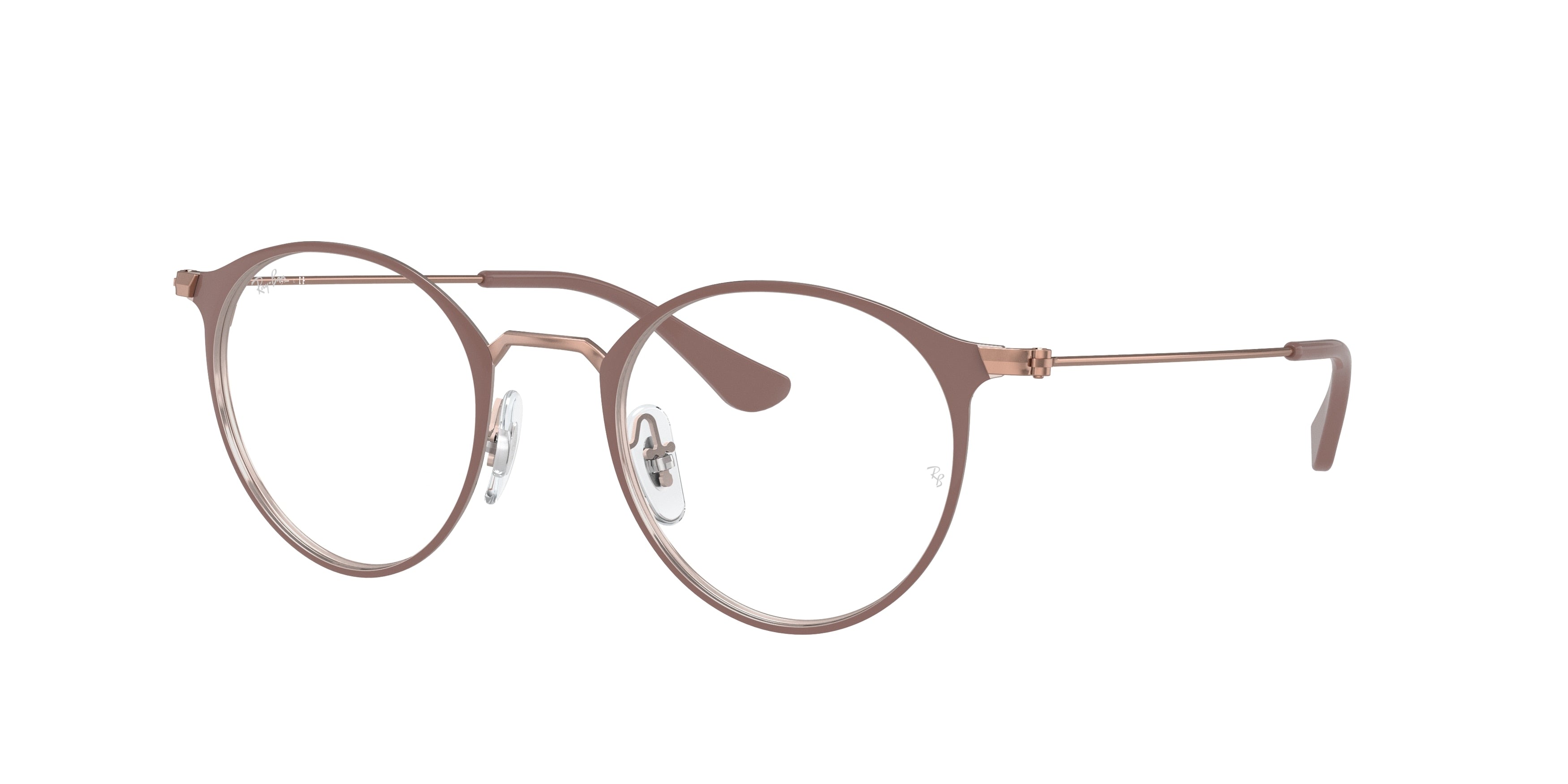 Ray-Ban Optical RX6378 Phantos Eyeglasses  2973-Light Brown 49-145-21 - Color Map Brown