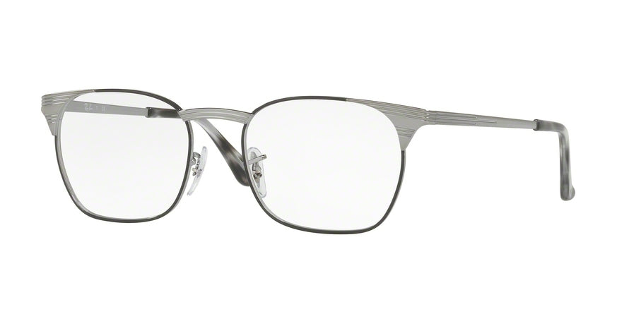 Ray-Ban Optical RX6386 Square Eyeglasses  2901-GUNMETAL TOP BLACK 53-18-140 - Color Map black