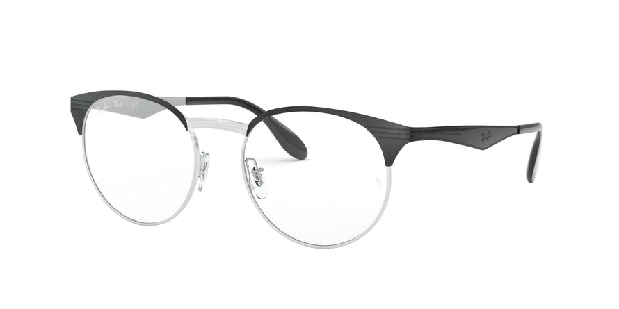 Ray-Ban Optical RX6406 Phantos Eyeglasses  2861-SILVER ON TOP BLACK 51-18-145 - Color Map black