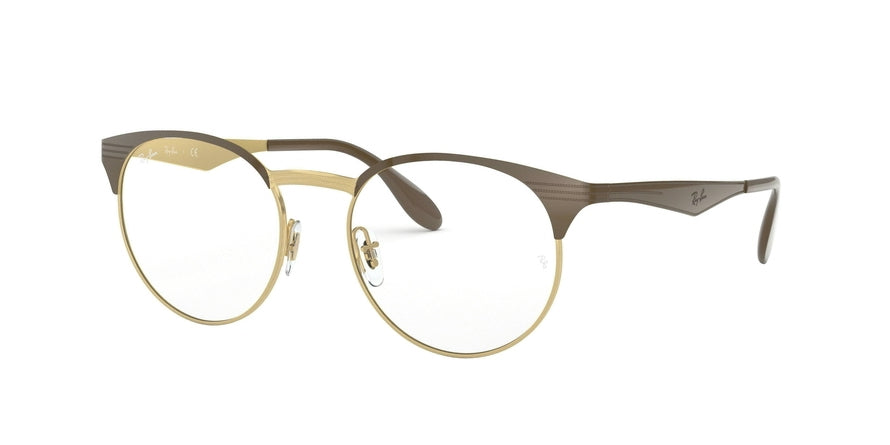 Ray-Ban Optical RX6406 Phantos Eyeglasses  2905-GOLD/SHINY BROWN 49-18-140 - Color Map brown