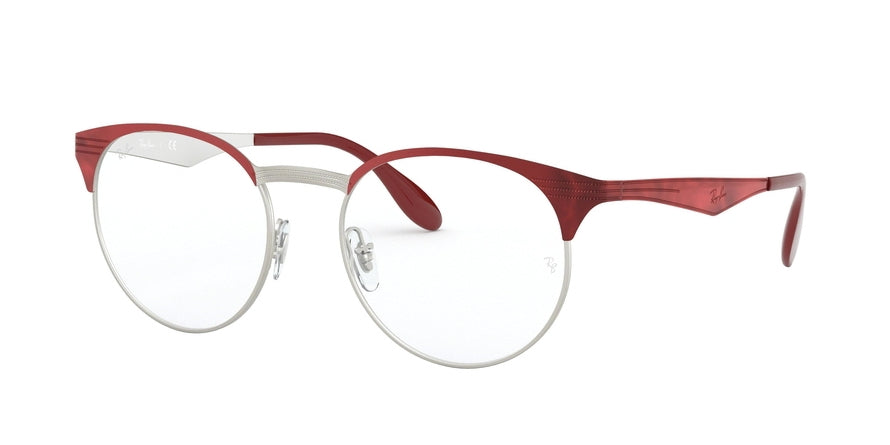 Ray-Ban Optical RX6406 Phantos Eyeglasses  3024-SILVER ON TOP RED MOVE 51-18-145 - Color Map red