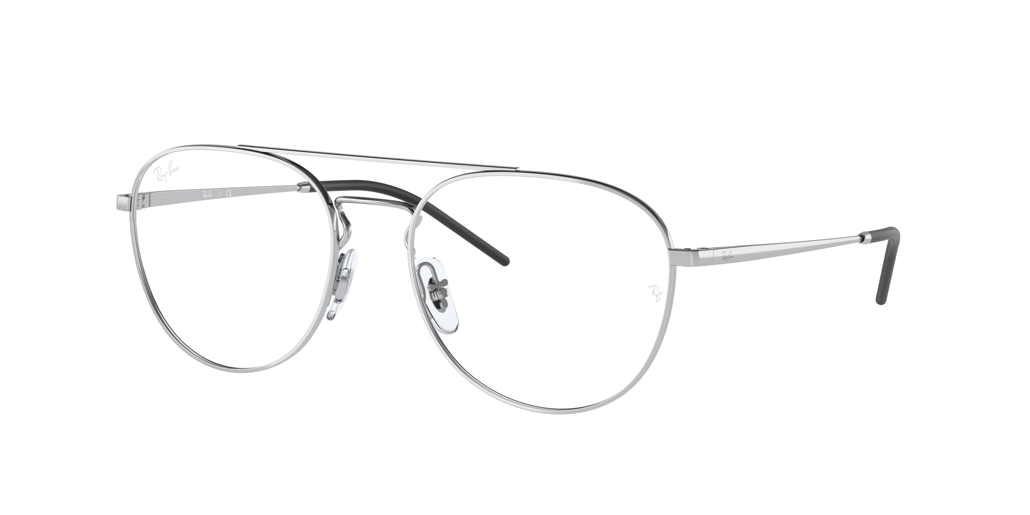 Ray-Ban Optical RX6414 Phantos Eyeglasses  2501-Silver 55-140-18 - Color Map Silver