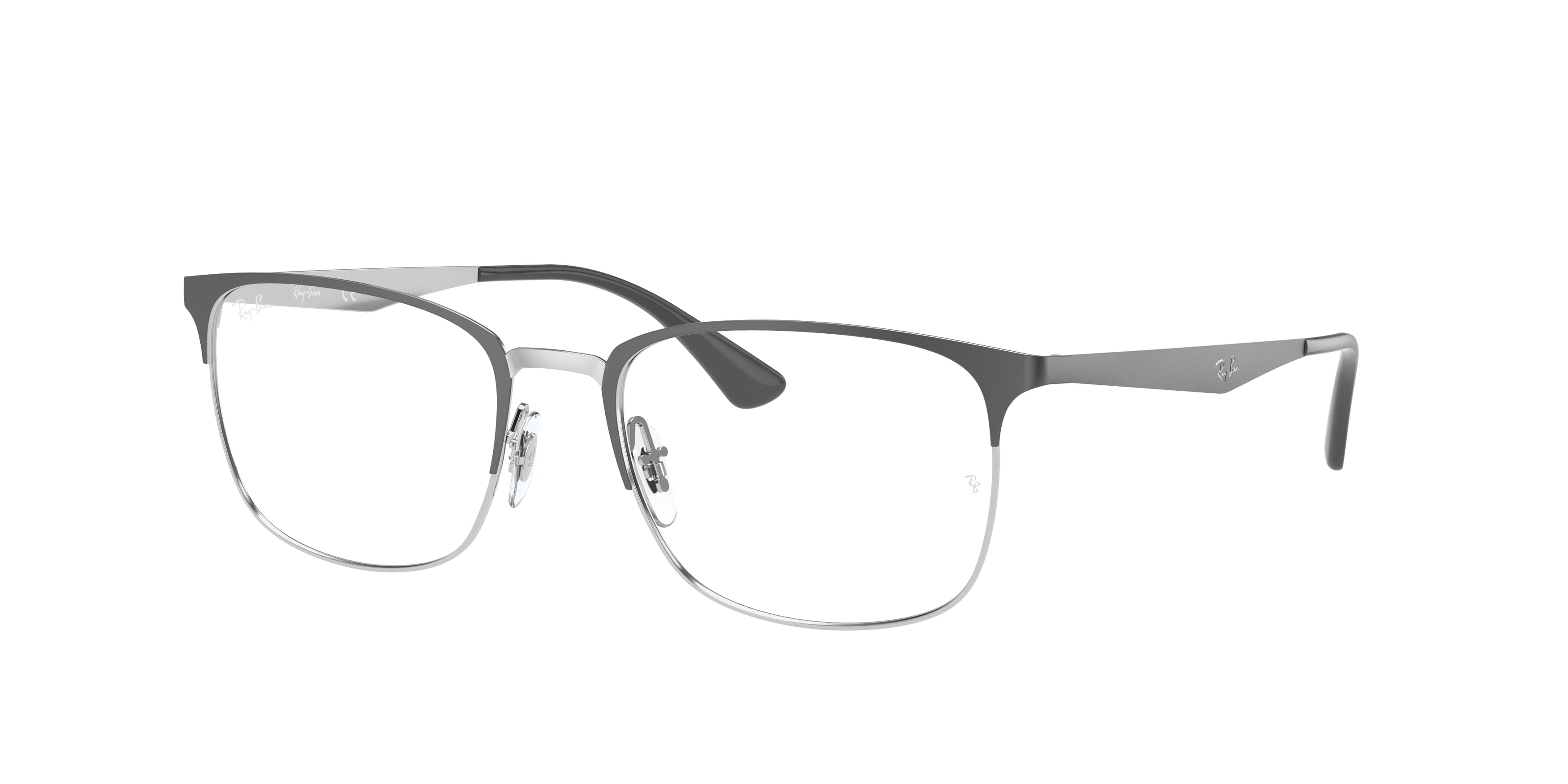Ray-Ban Optical RX6421 Square Eyeglasses  3004-Grey On Silver 56-150-18 - Color Map Grey