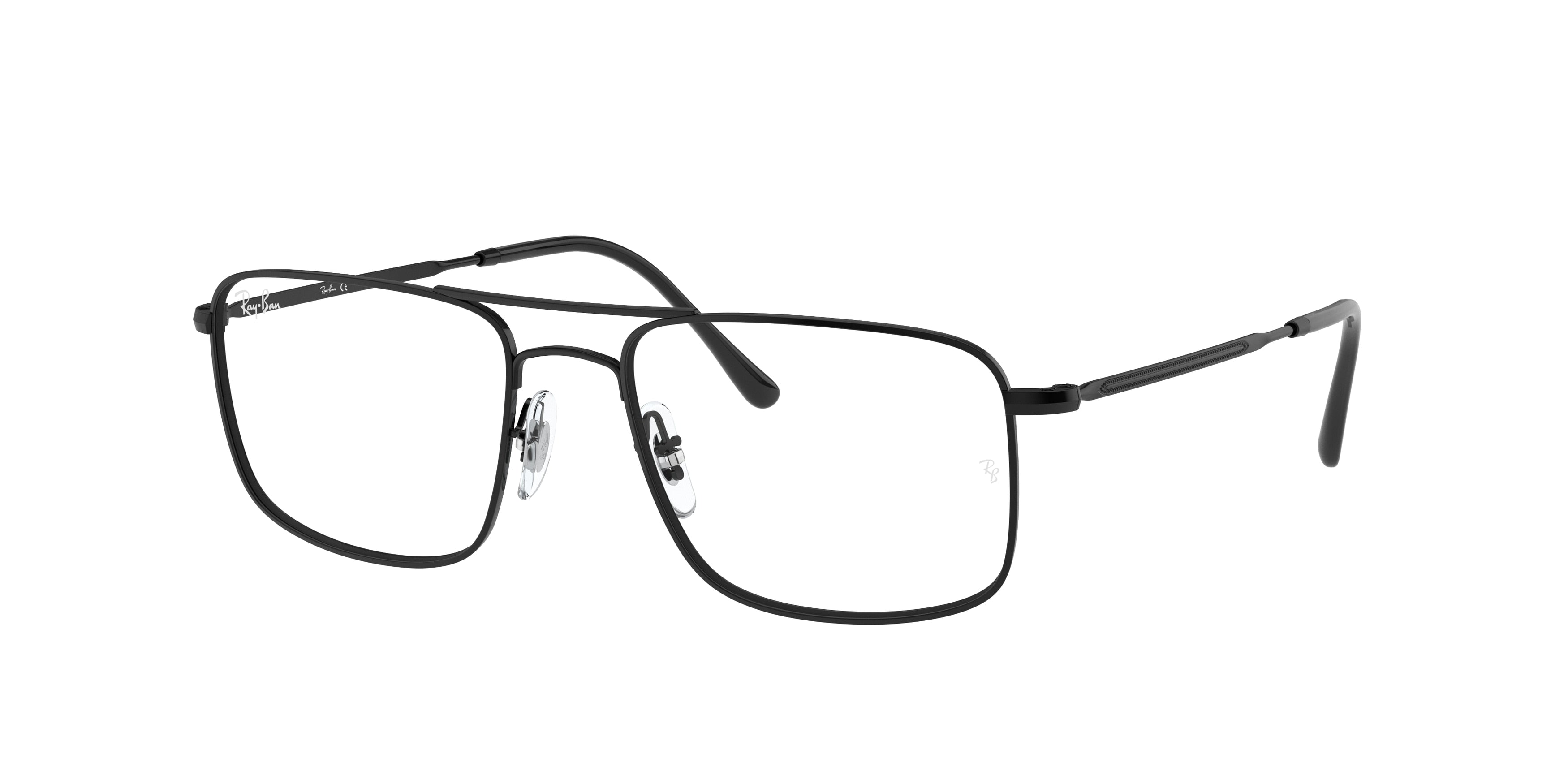 Ray-Ban Optical RX6434 Square Eyeglasses  2509-Black 55-145-18 - Color Map Black