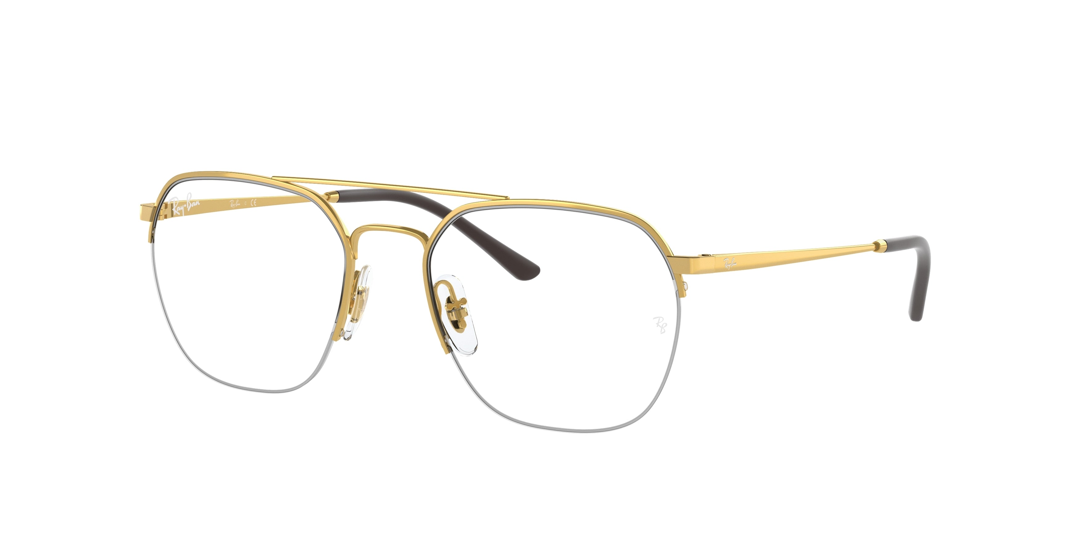 Ray-Ban Optical RX6444 Square Eyeglasses  2500-Gold 53-140-18 - Color Map Gold