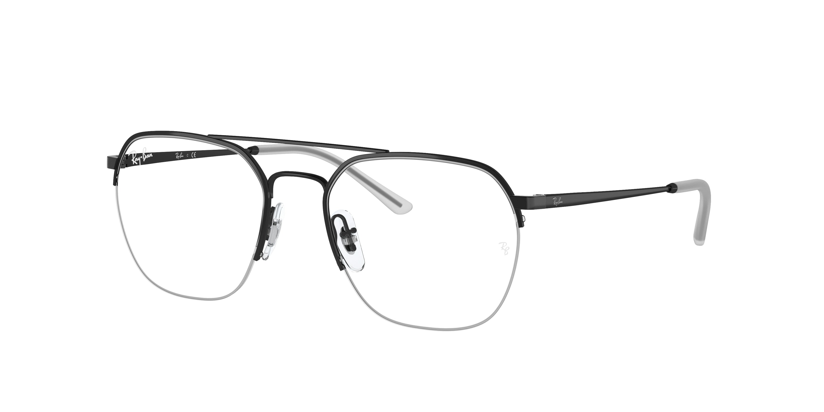 Ray-Ban Optical RX6444 Square Eyeglasses  2509-Black 53-140-18 - Color Map Black