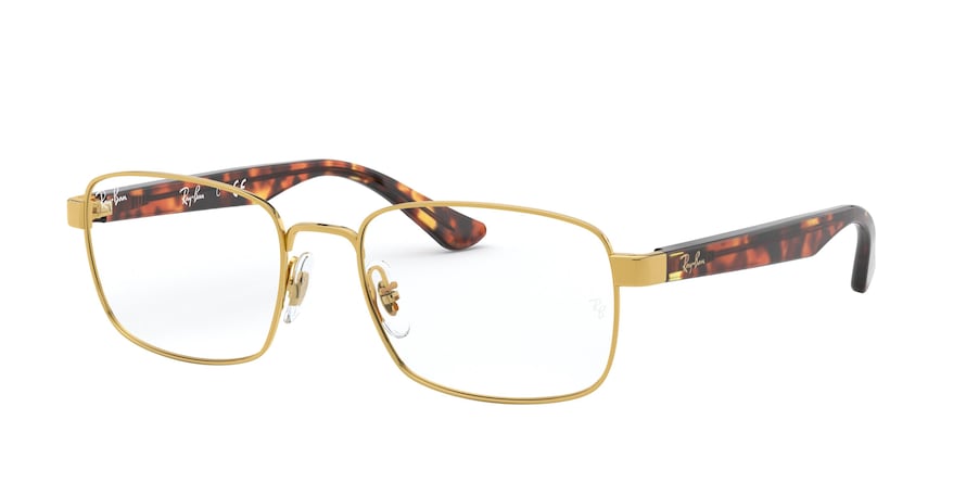 Ray-Ban Optical RX6445 Rectangle Eyeglasses  2500-GOLD 53-18-145 - Color Map gold