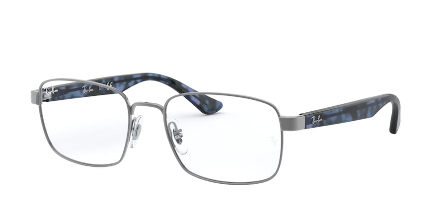 Ray-Ban Optical RX6445 Rectangle Eyeglasses  2502-GUNMETAL 53-18-145 - Color Map gunmetal
