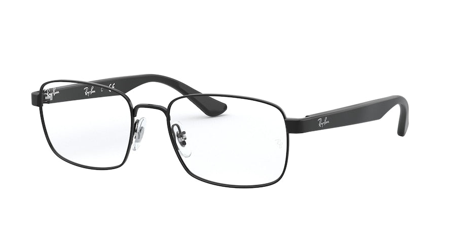 Ray-Ban Optical RX6445 Rectangle Eyeglasses  2509-BLACK 53-18-145 - Color Map black