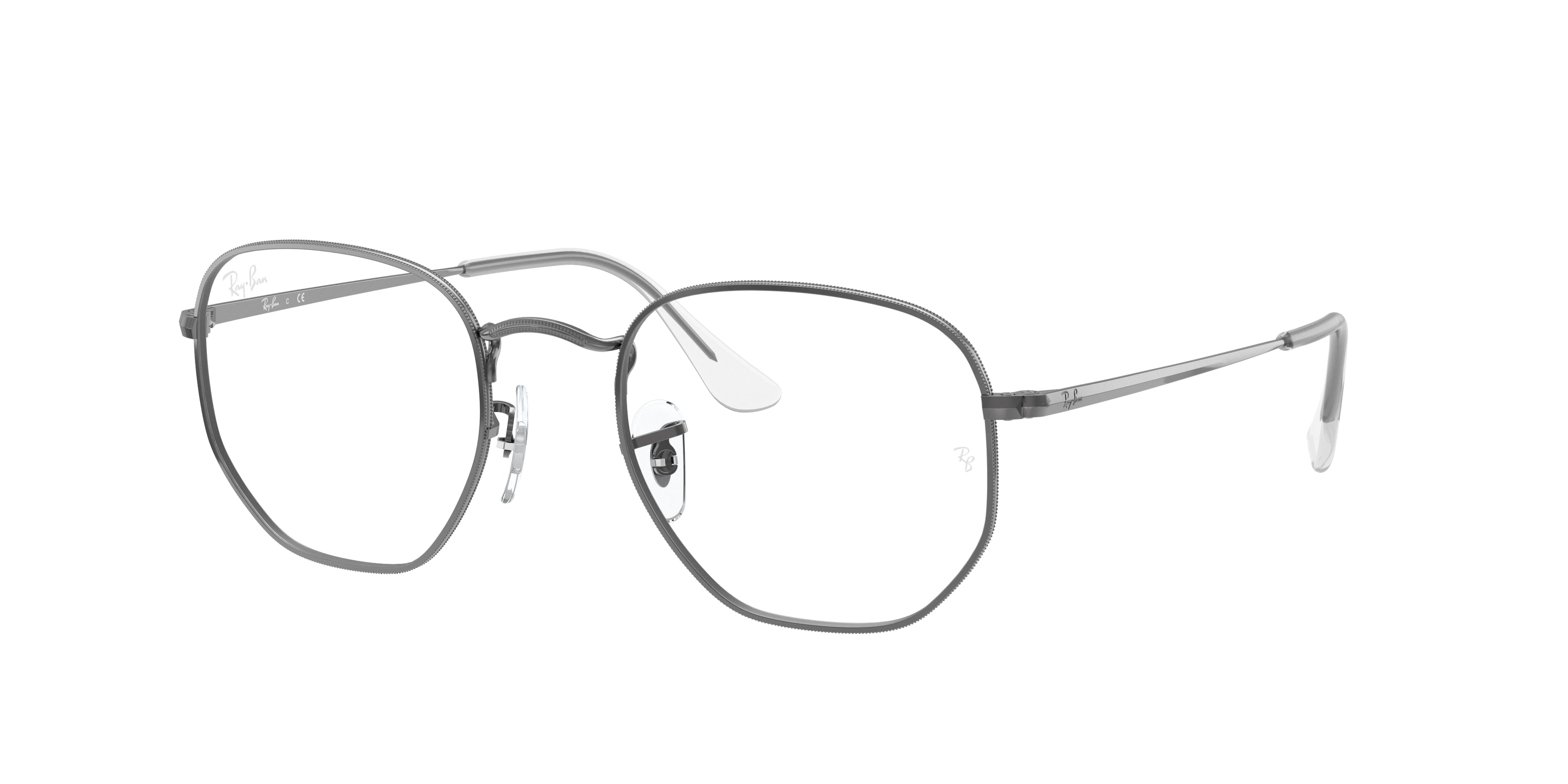 Ray-Ban Optical HEXAGONAL RX6448 Irregular Eyeglasses  2502-Gunmetal 54-145-21 - Color Map Grey