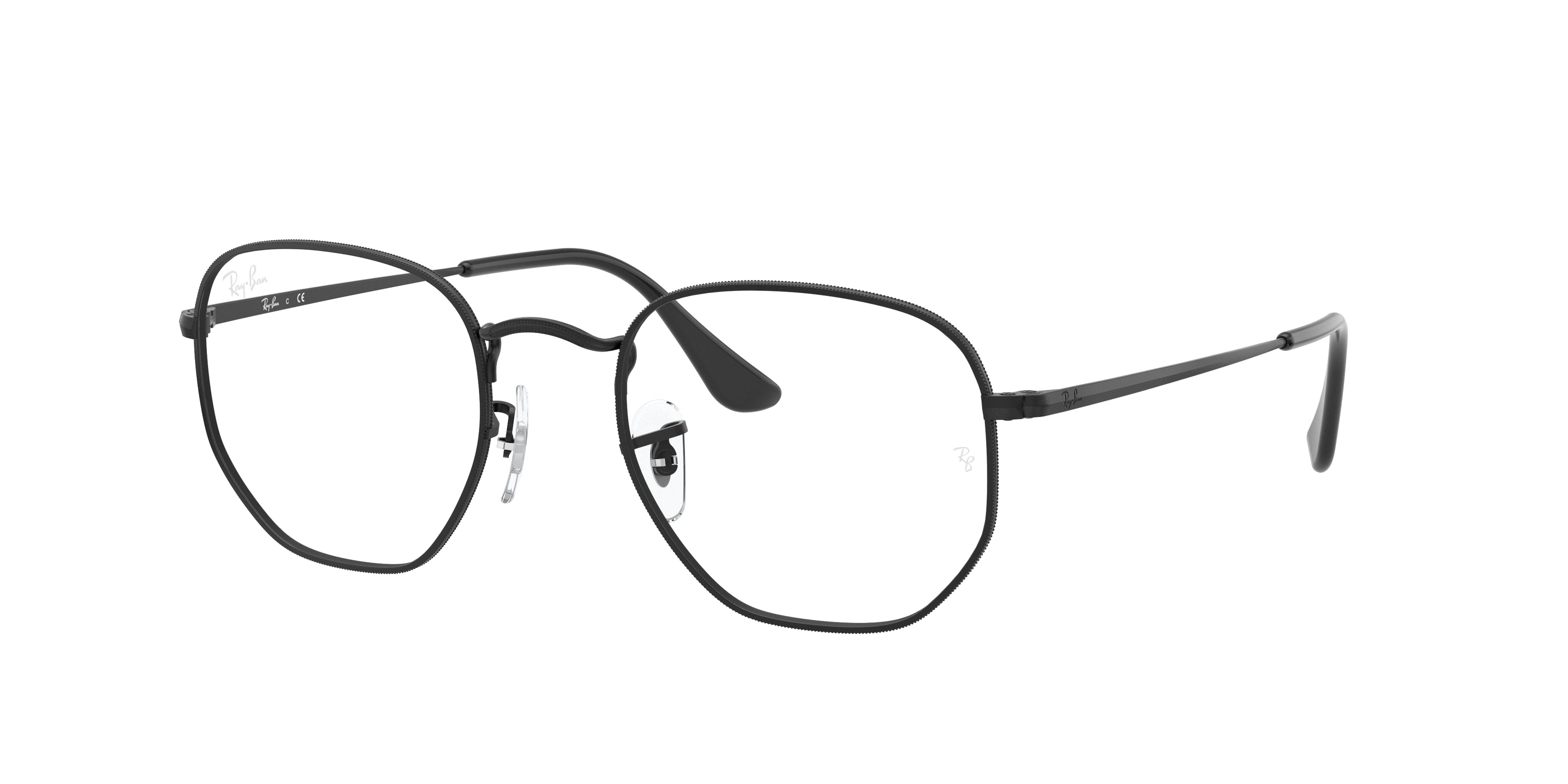 Ray-Ban Optical HEXAGONAL RX6448 Irregular Eyeglasses  2509-Black 54-145-21 - Color Map Black
